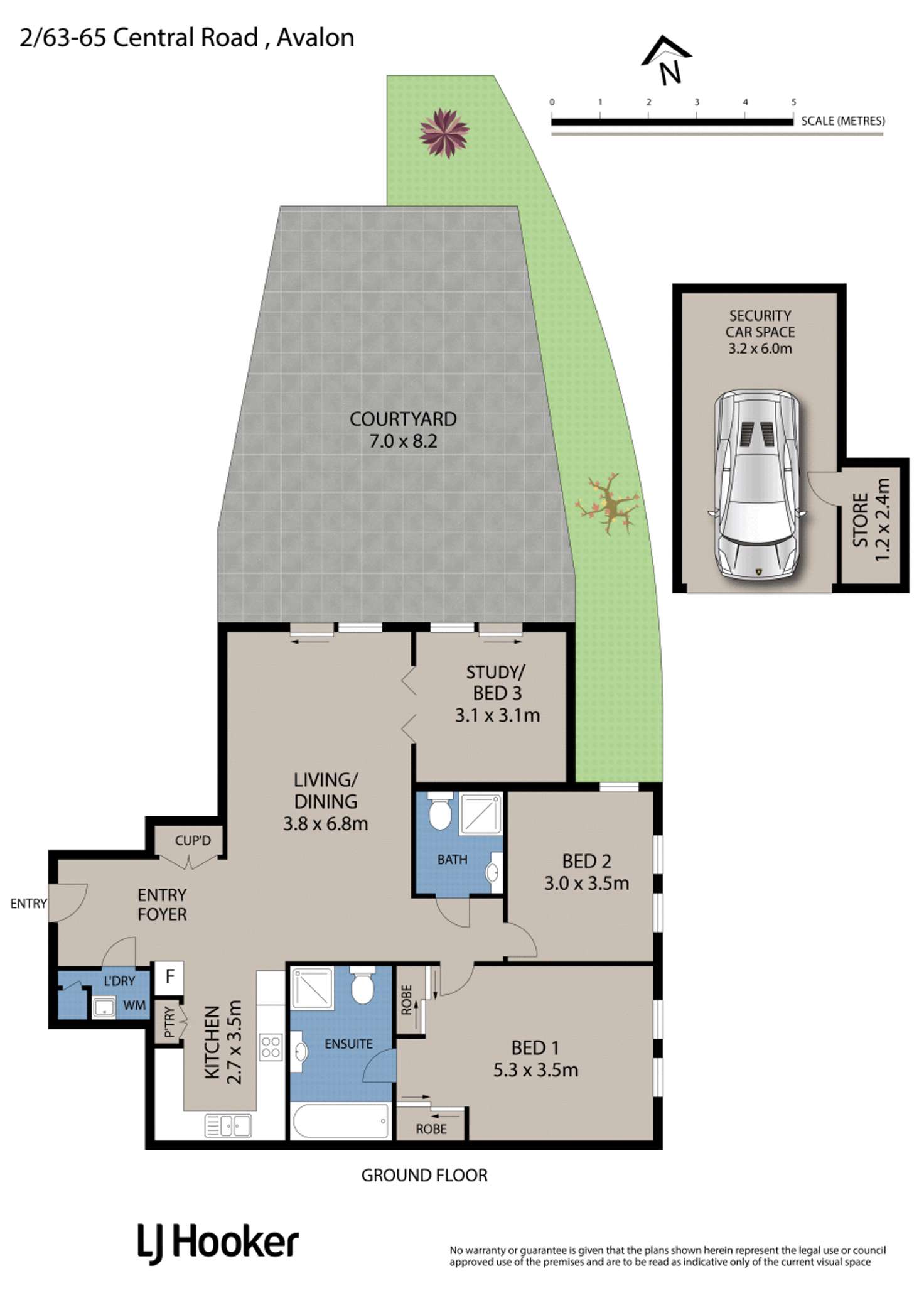 Floorplan of Homely unit listing, 2/63-65 Central Road, Avalon Beach NSW 2107