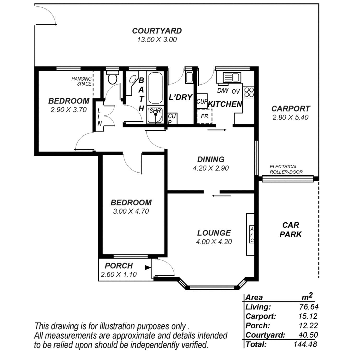 Floorplan of Homely unit listing, 3/84A Fisher Street, Fullarton SA 5063