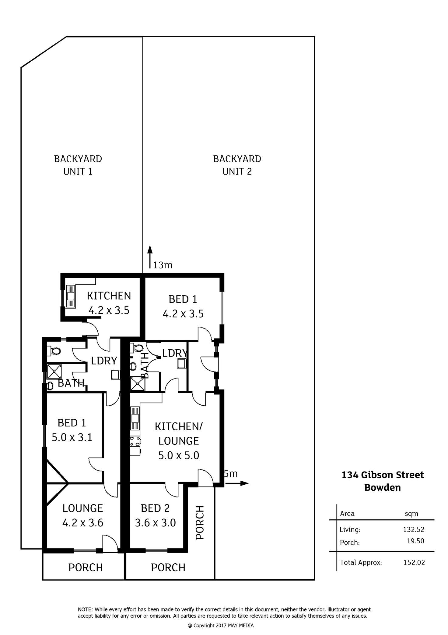 Floorplan of Homely house listing, 134 Gibson St (backs onto Quin St), Bowden SA 5007