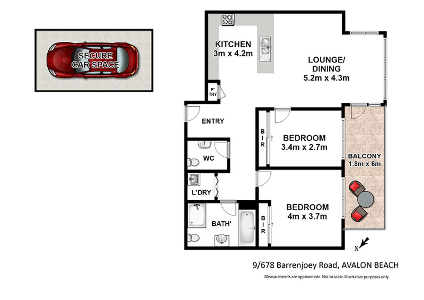 Floorplan of Homely unit listing, 9/678-682 Barrenjoey Road, Avalon Beach NSW 2107