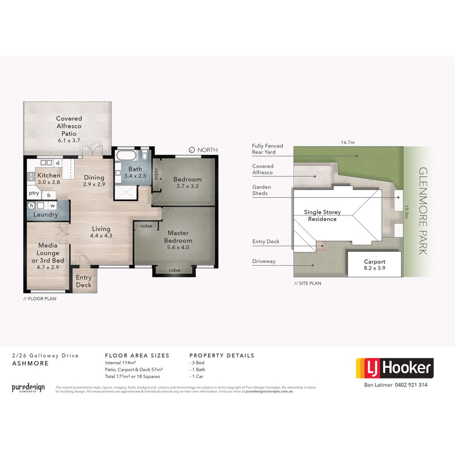 Floorplan of Homely semiDetached listing, 2/26 Galloway Drive, Ashmore QLD 4214