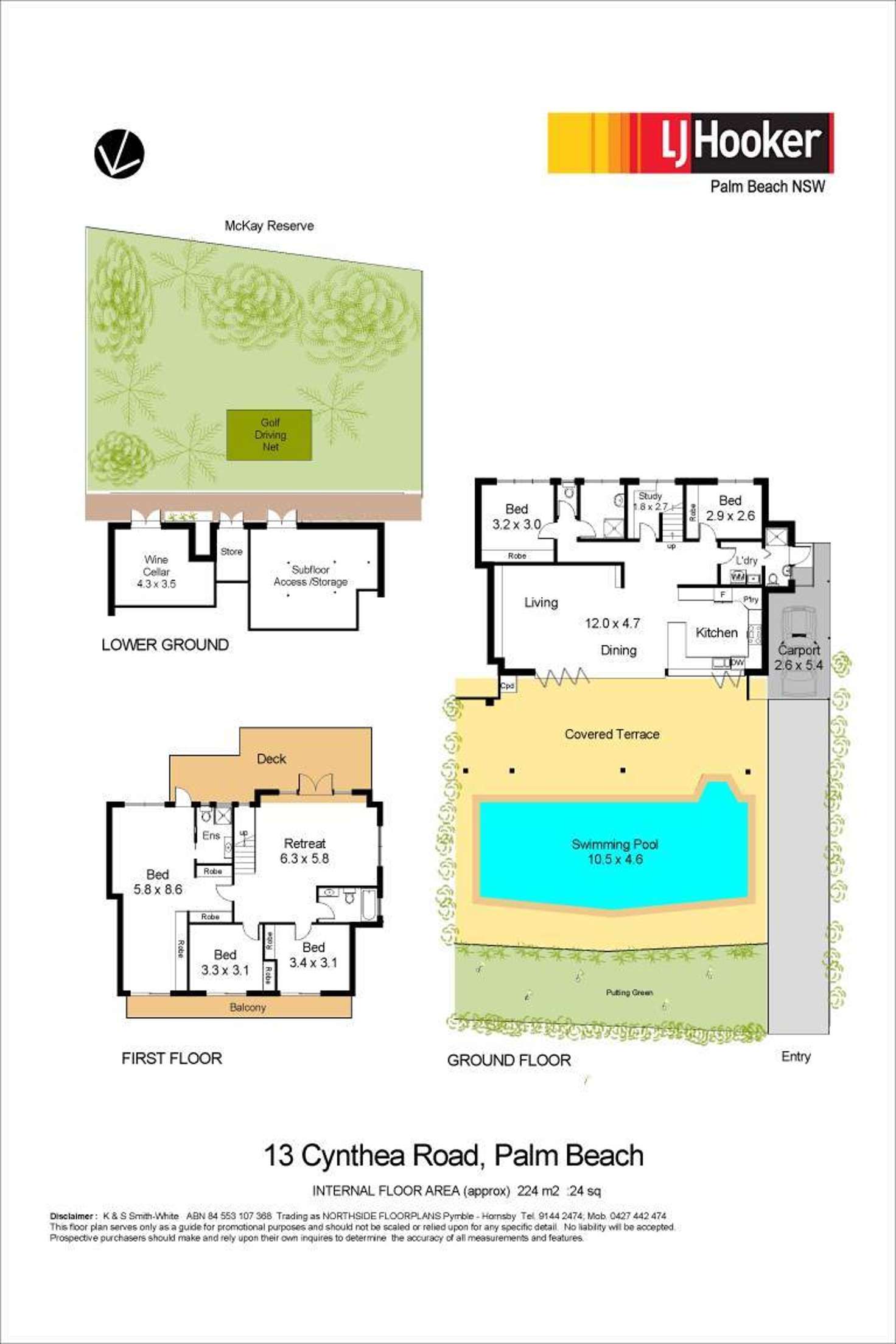 Floorplan of Homely house listing, 13 Cynthea Road, Palm Beach NSW 2108