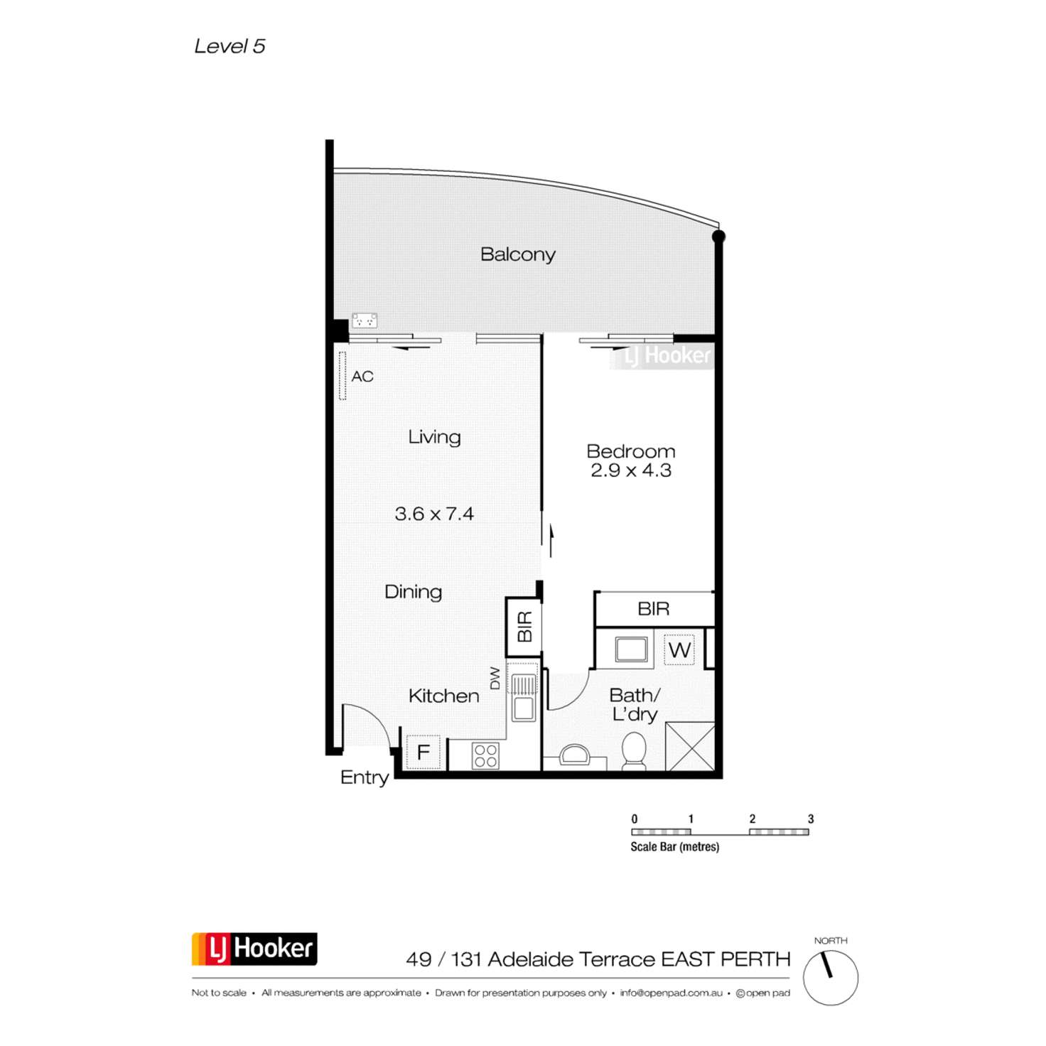 Floorplan of Homely apartment listing, 49/131 Adelaide Terrace, East Perth WA 6004