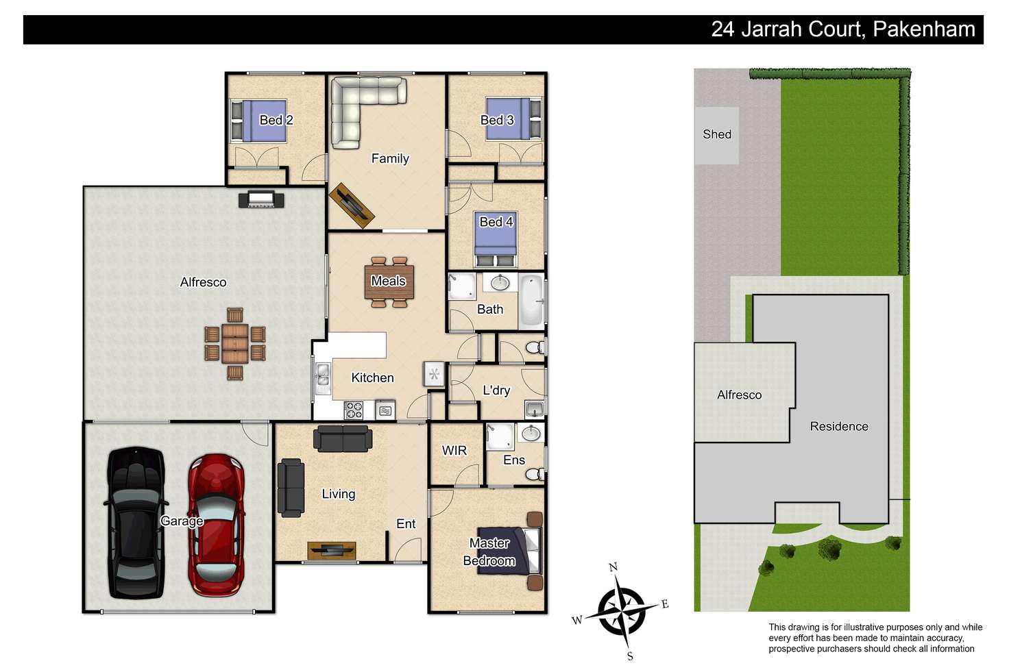 Floorplan of Homely house listing, 24 Jarrah Court, Pakenham VIC 3810