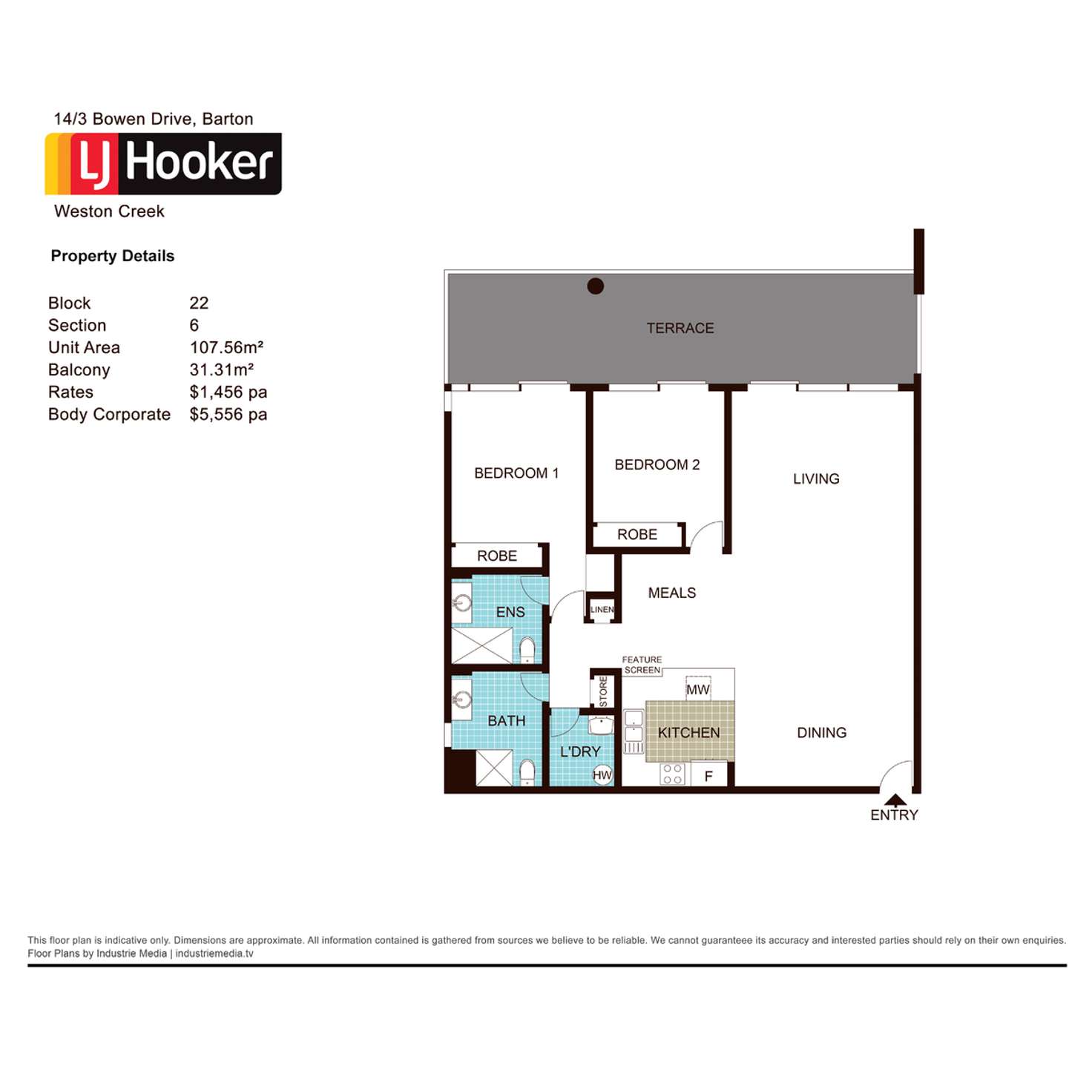 Floorplan of Homely apartment listing, 14/3 Bowen Drive, Barton ACT 2600