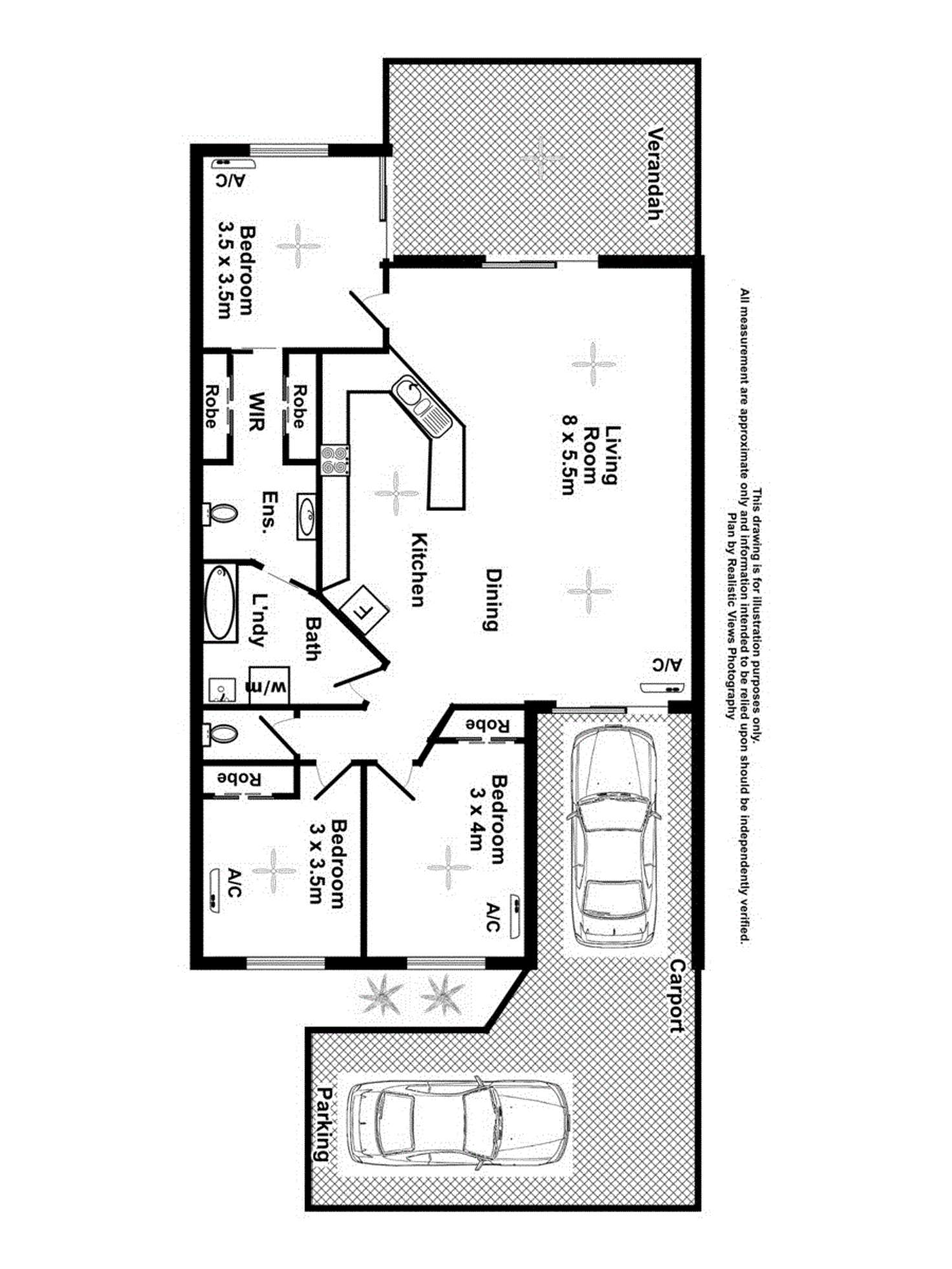 Floorplan of Homely unit listing, 1/3 Eric Street, Alawa NT 810