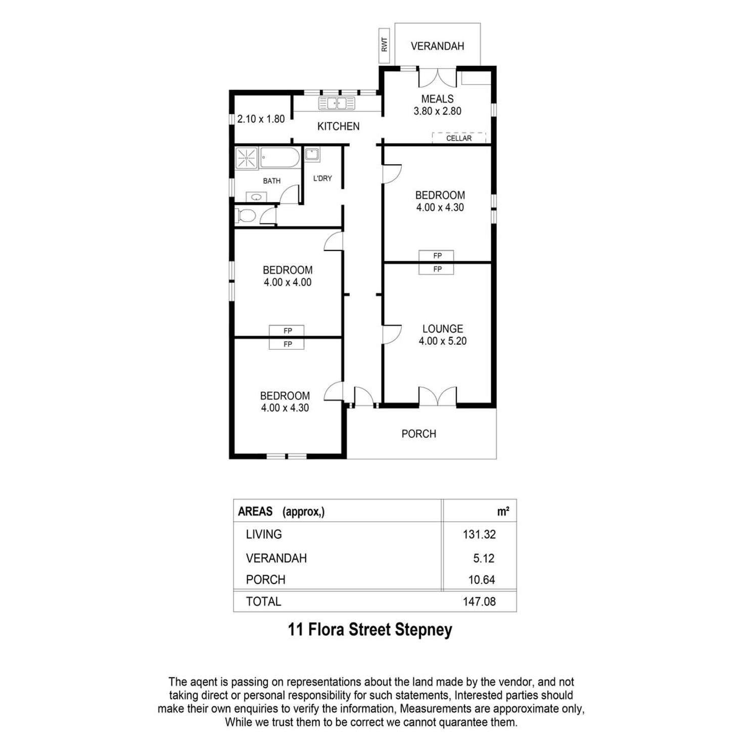 Floorplan of Homely house listing, 11 Flora Street, Stepney SA 5069