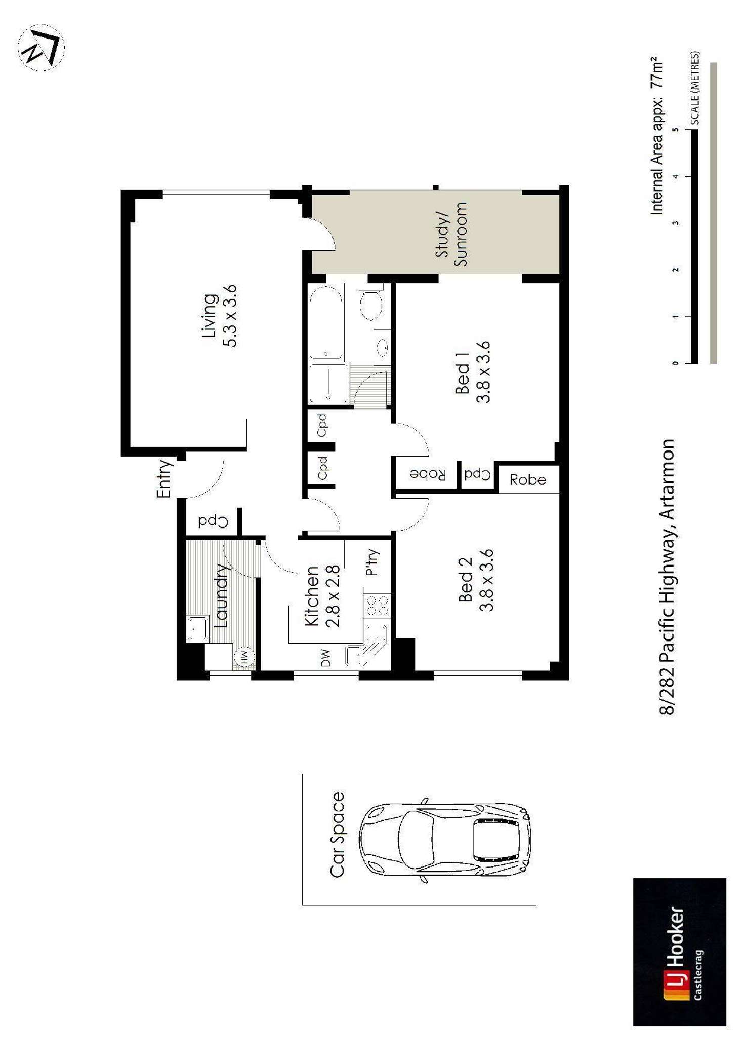 Floorplan of Homely unit listing, 8/282 Pacific Highway, Artarmon NSW 2064