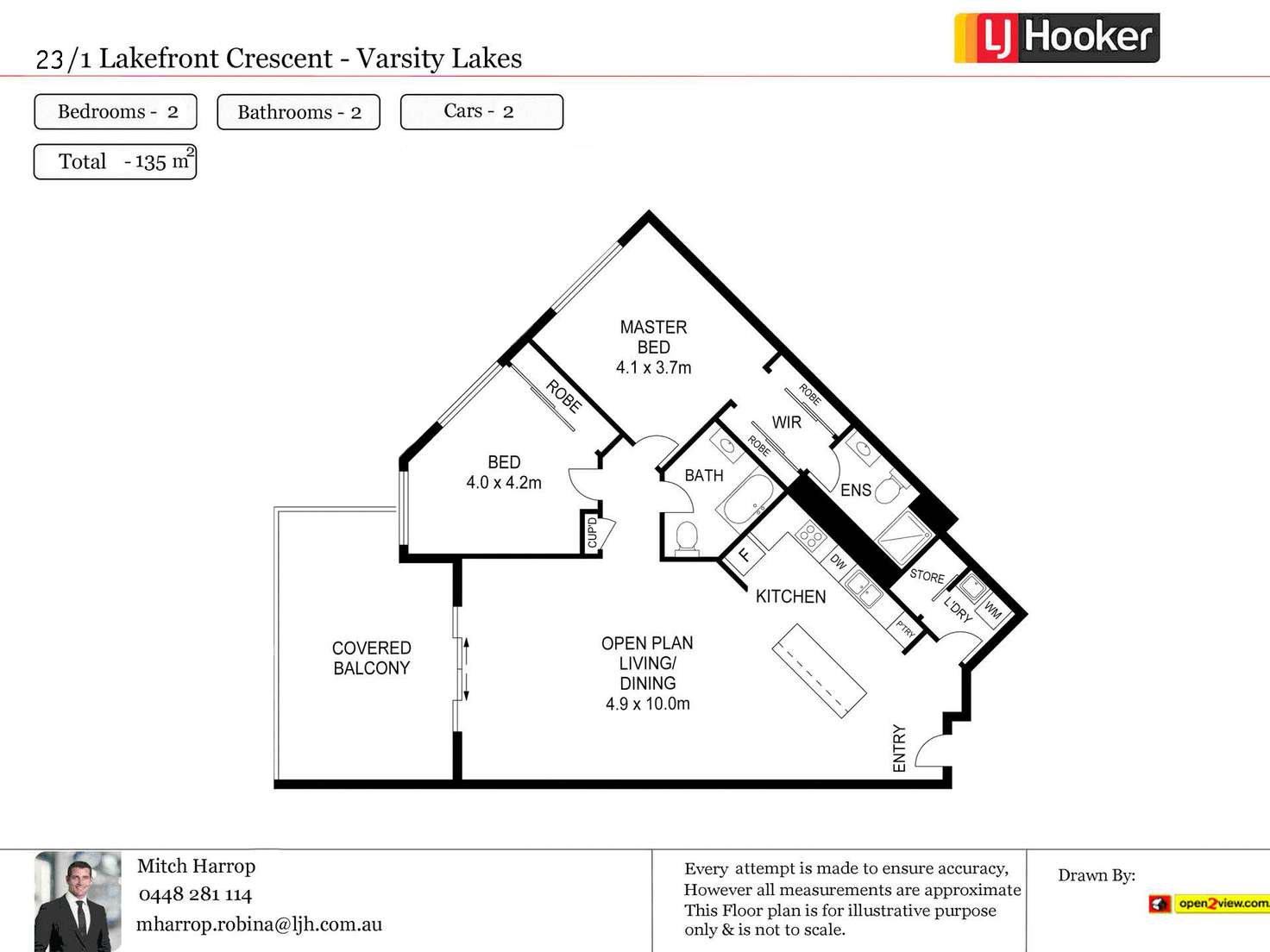 Floorplan of Homely unit listing, 23/1 Lakefront Crescent, Varsity Lakes QLD 4227