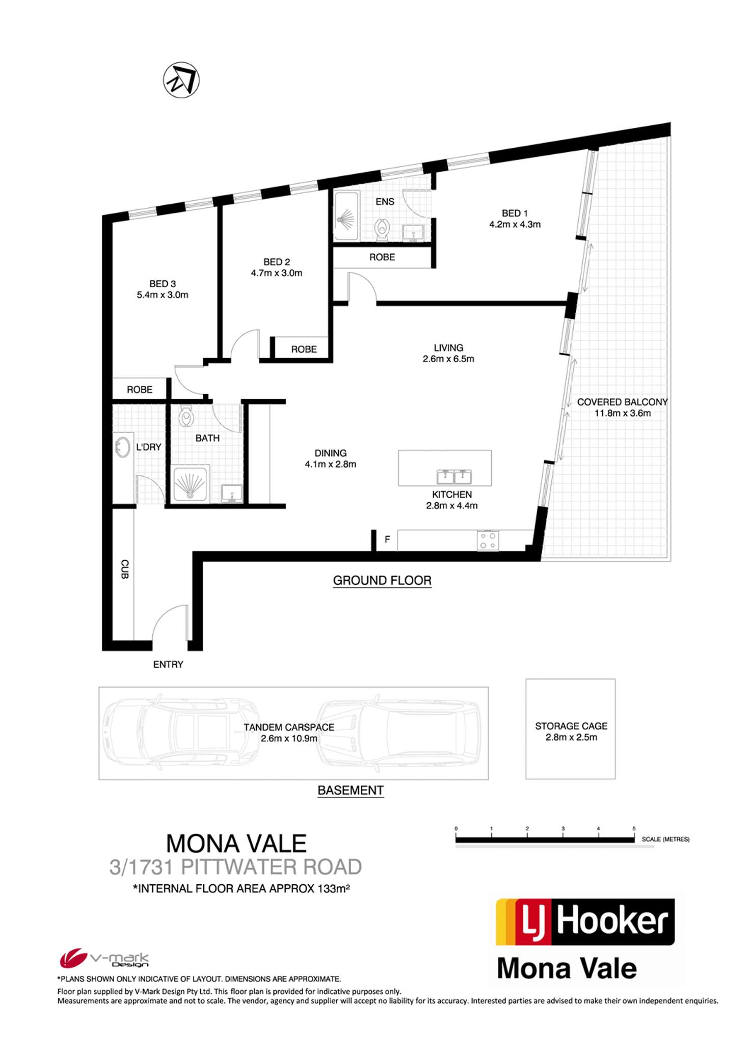 Floorplan of Homely apartment listing, 3/1731 Pittwater Road, Mona Vale NSW 2103