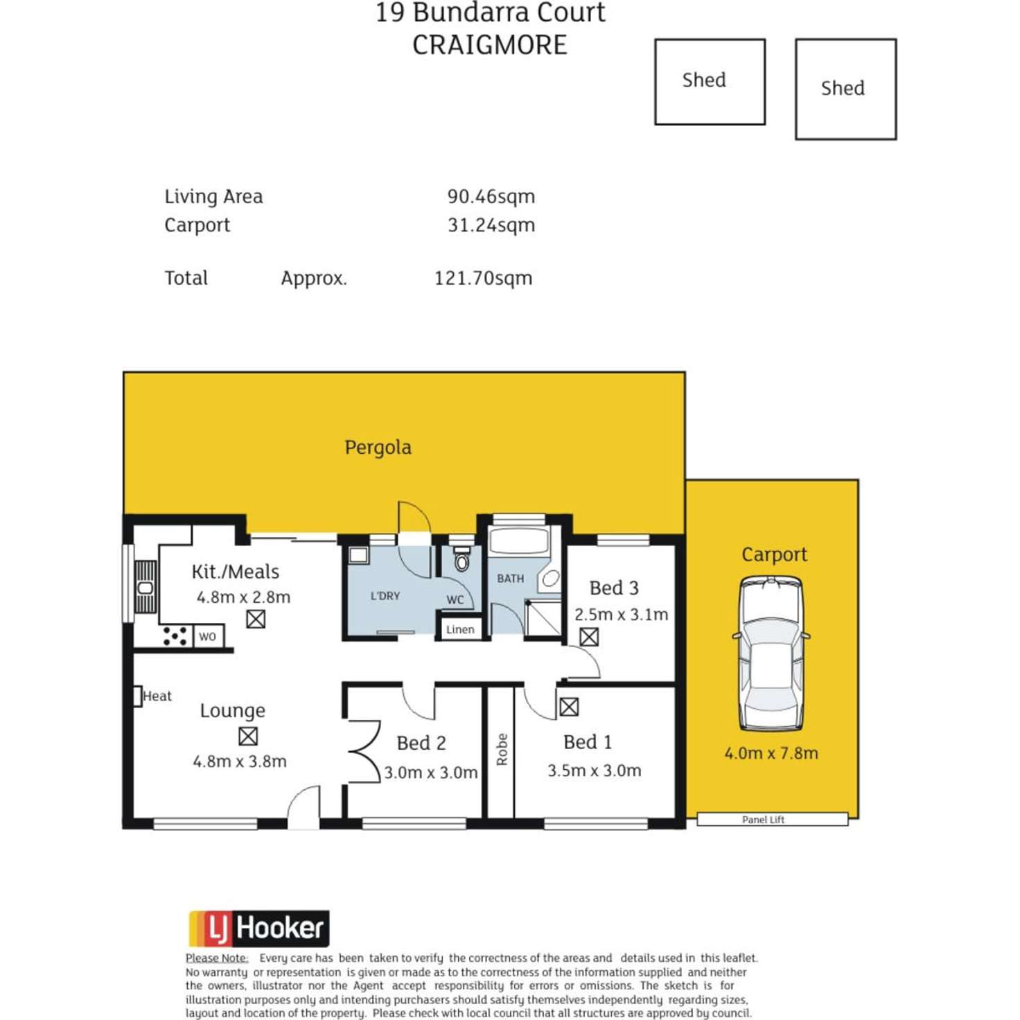 Floorplan of Homely house listing, 19 Bundarra Court, Craigmore SA 5114