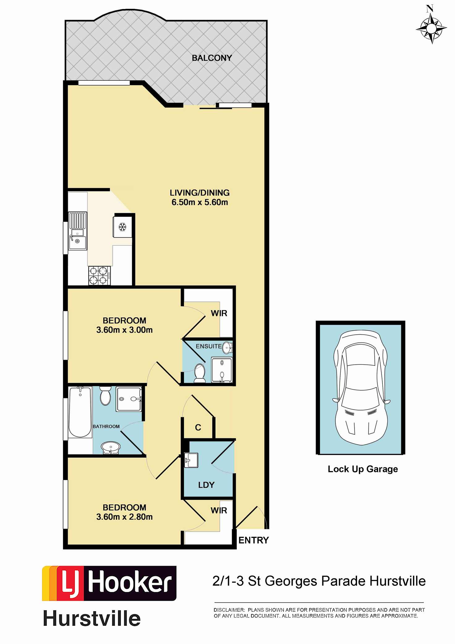 Floorplan of Homely apartment listing, 2/1-3 St Georges Parade, Hurstville NSW 2220