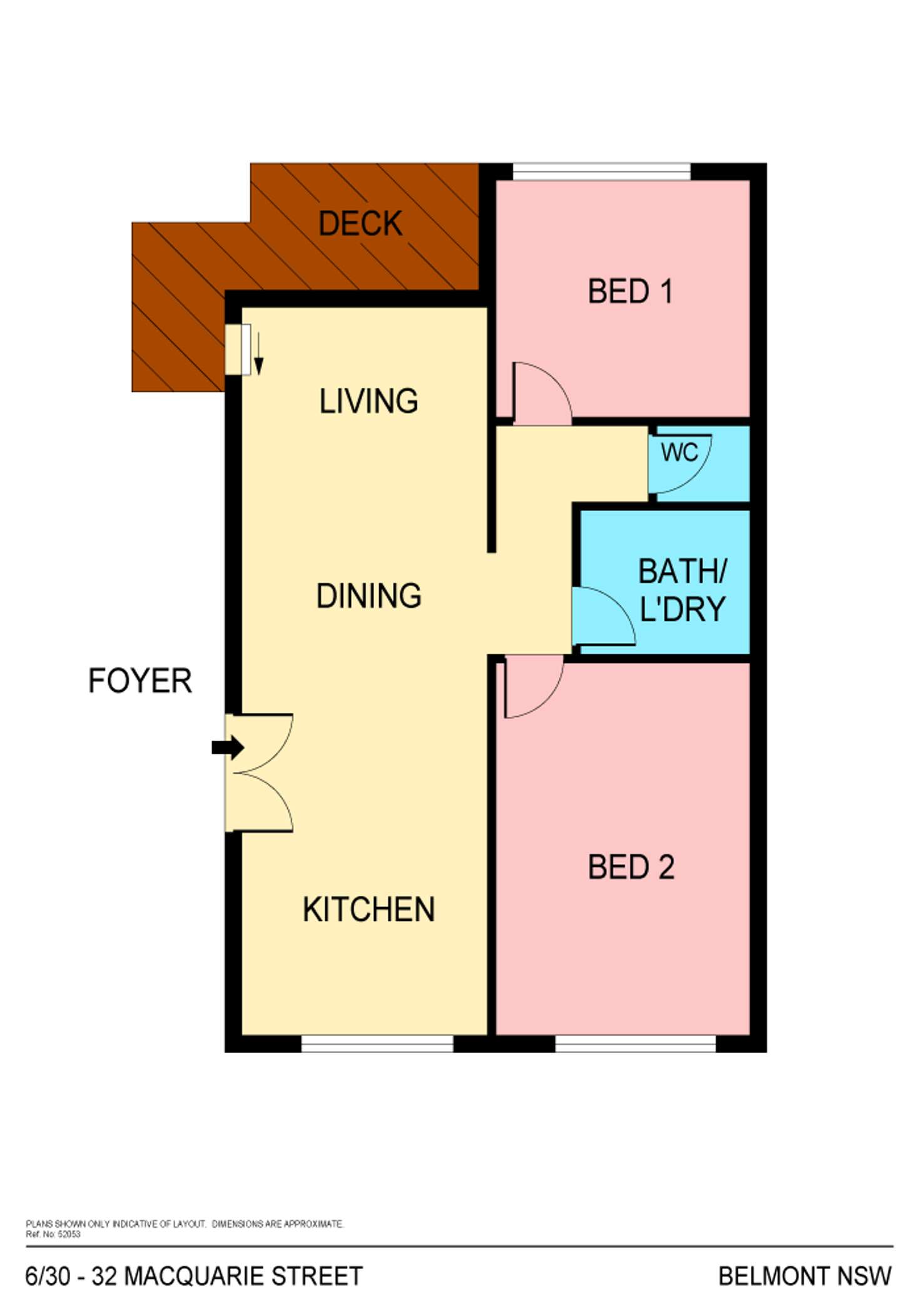 Floorplan of Homely apartment listing, 6/30-32 Macquarie Street, Belmont NSW 2280