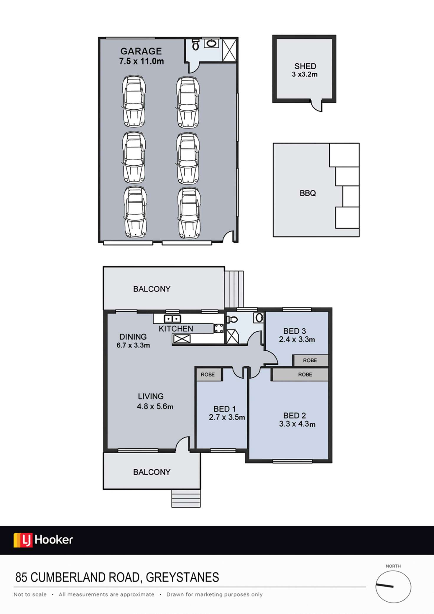 Floorplan of Homely house listing, 85 Cumberland Road, Greystanes NSW 2145