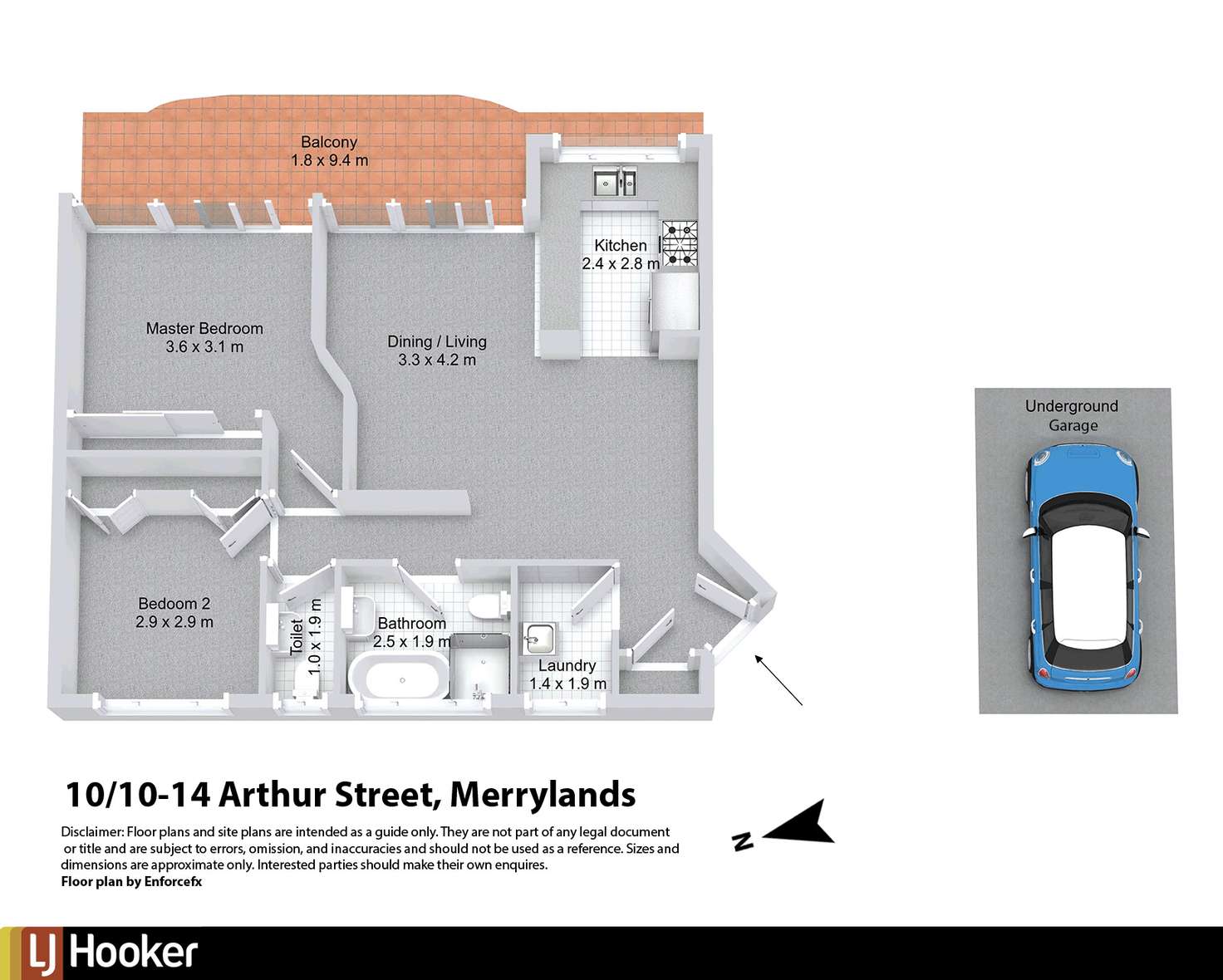 Floorplan of Homely unit listing, 10/10-14 Arthur Street, Merrylands NSW 2160