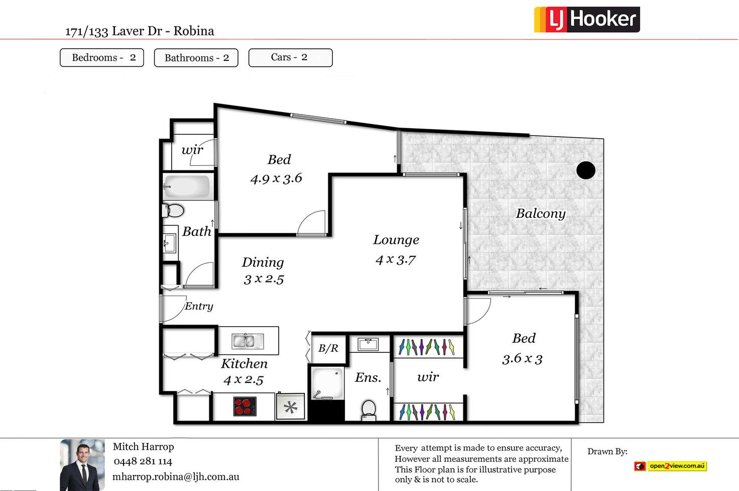 Floorplan of Homely unit listing, 171/133 Laver Drive, Robina QLD 4226