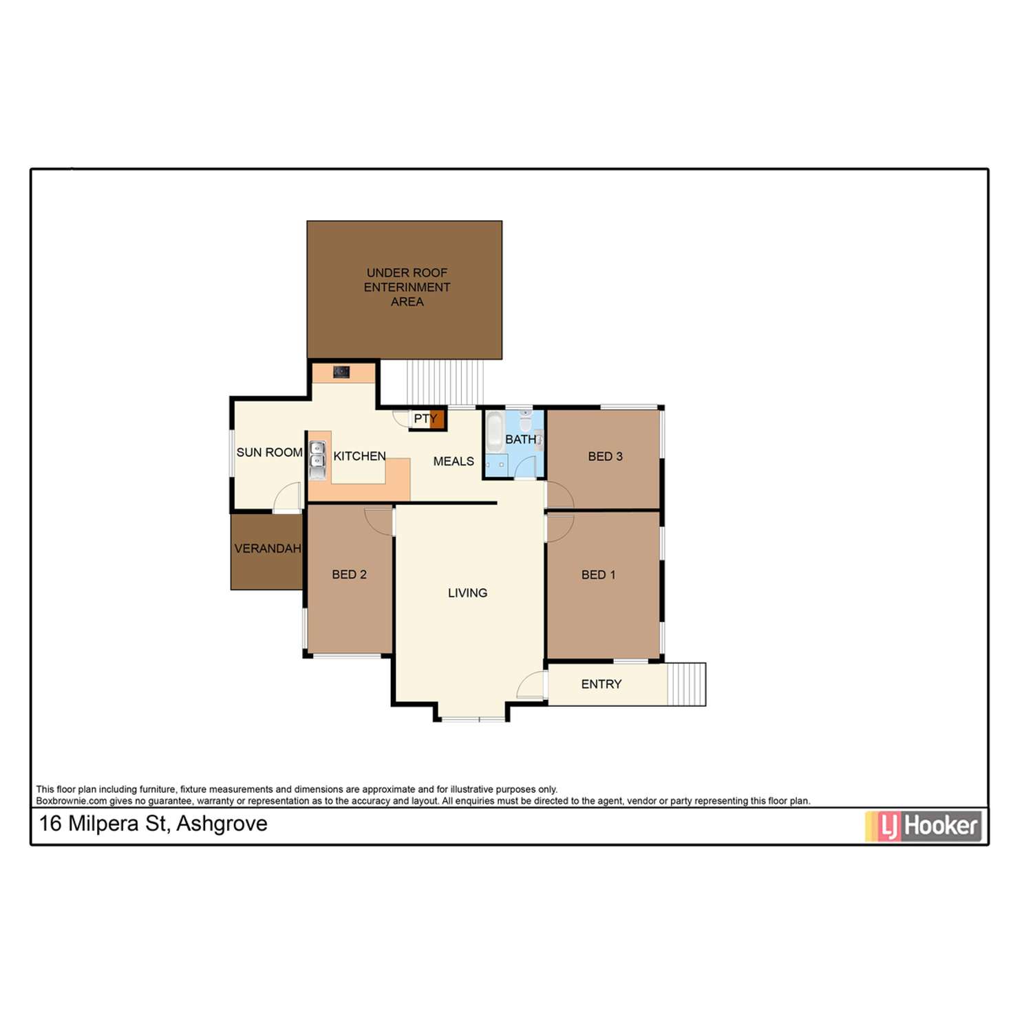 Floorplan of Homely house listing, 16 Milpera Street, Ashgrove QLD 4060