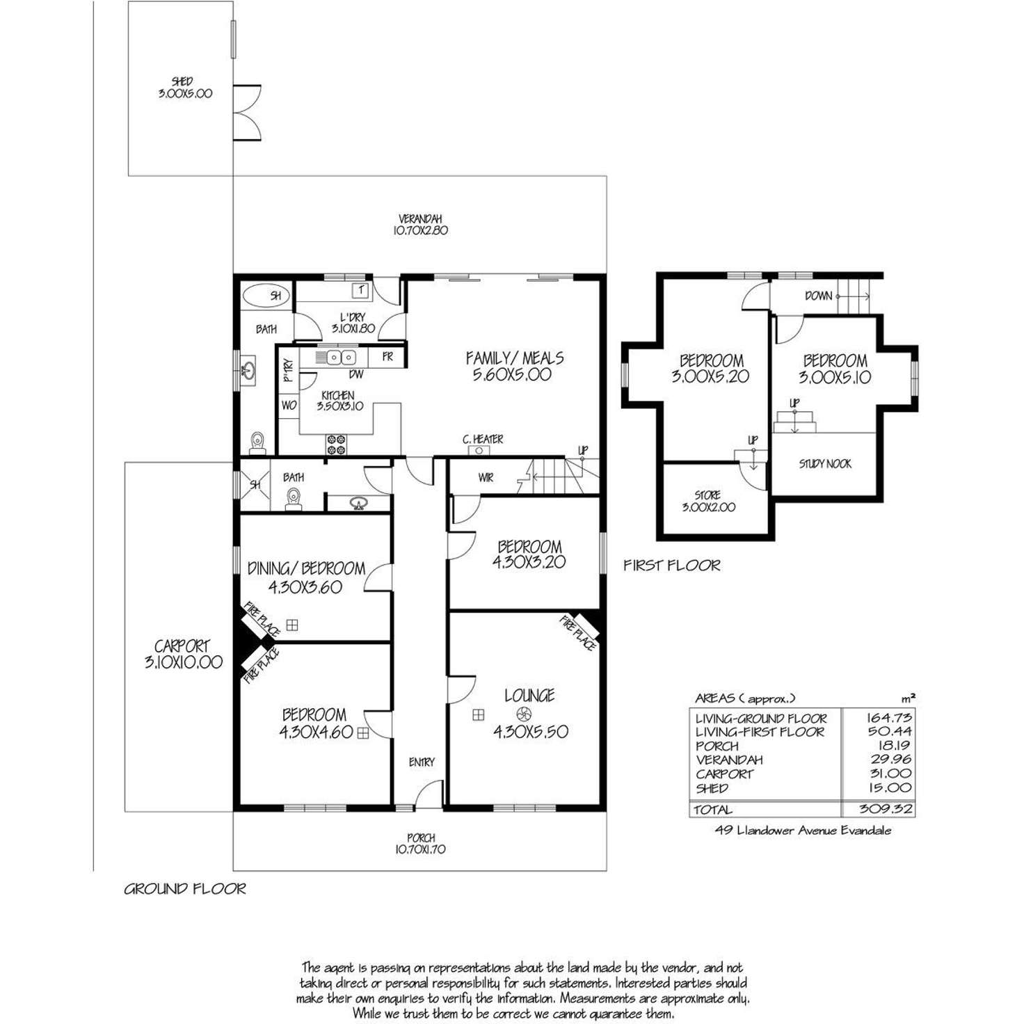 Floorplan of Homely house listing, 49 Llandower Avenue, Evandale SA 5069