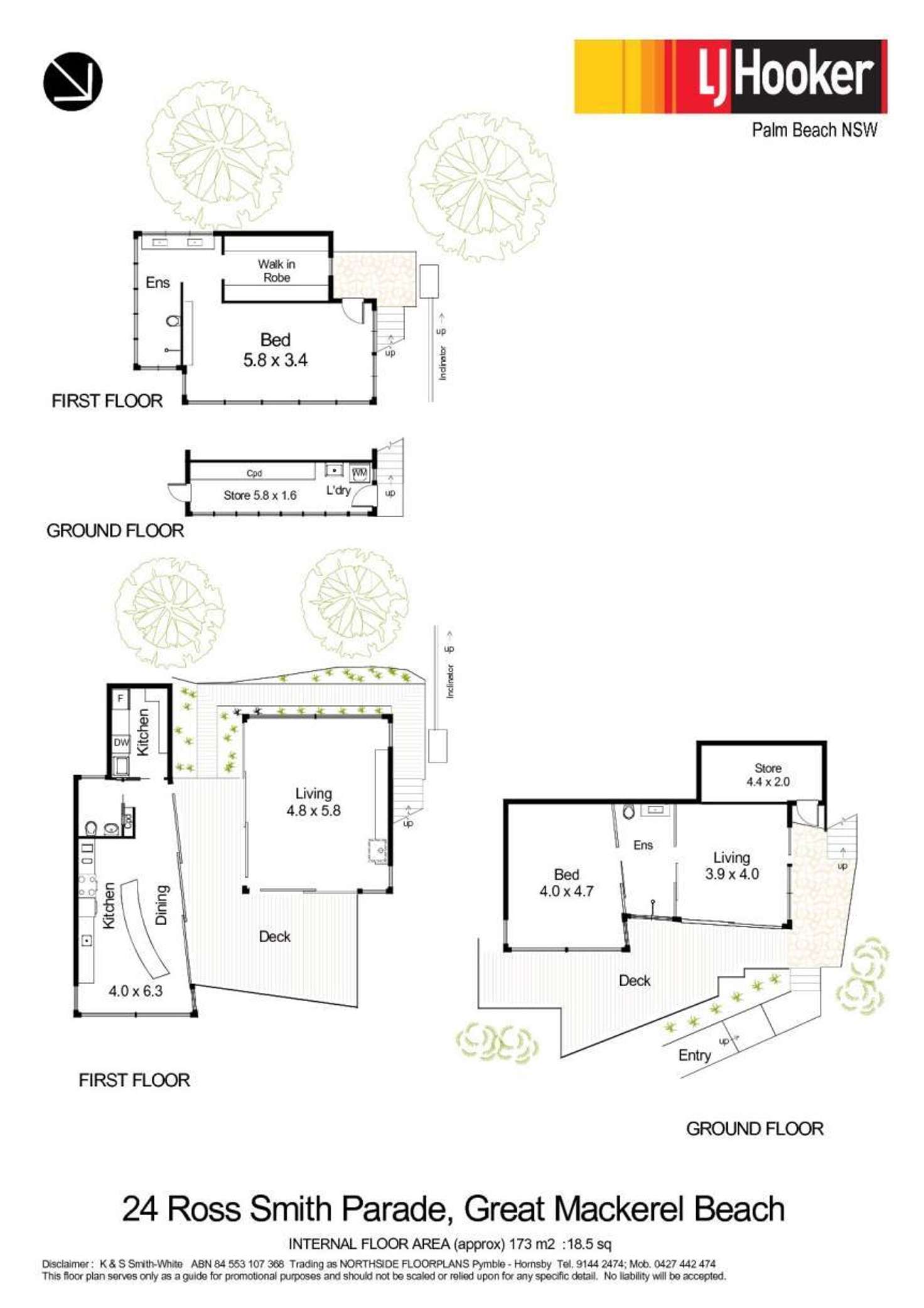 Floorplan of Homely house listing, 24 Ross Smith Parade, Great Mackerel Beach NSW 2108
