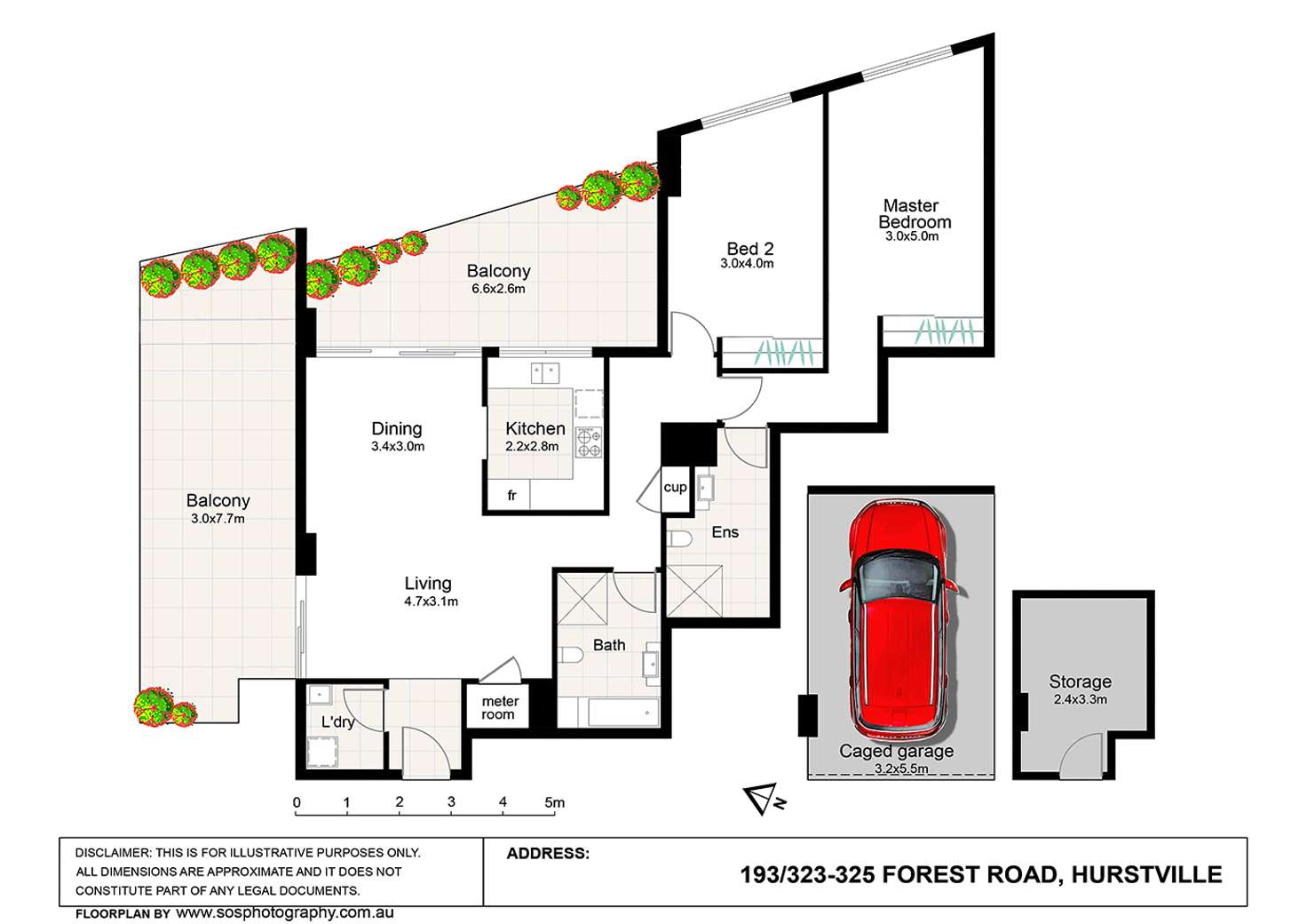 Floorplan of Homely unit listing, Unit 193/323 Forest Road, Hurstville NSW 2220