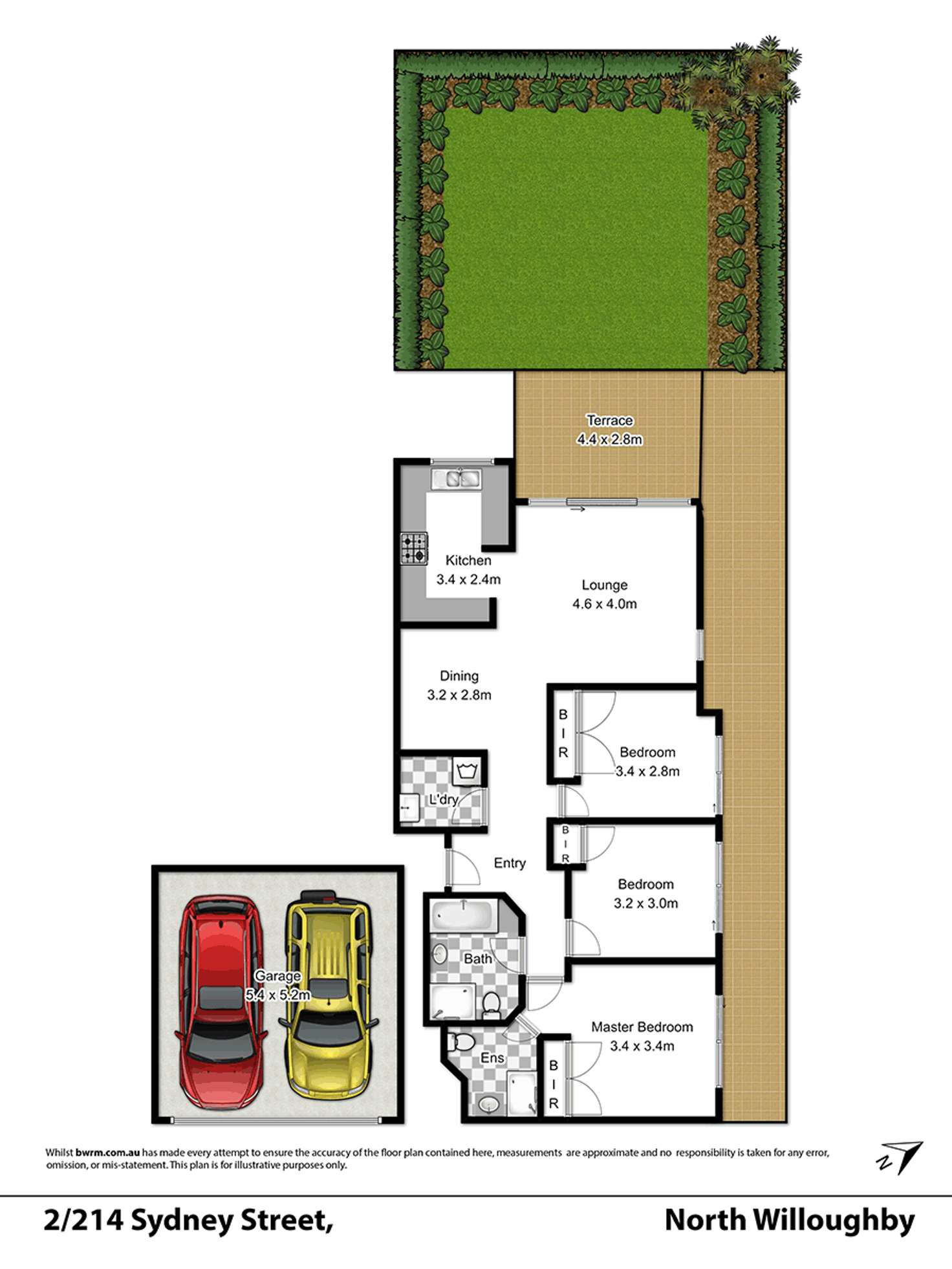 Floorplan of Homely unit listing, 2/214 Sydney Street, North Willoughby NSW 2068
