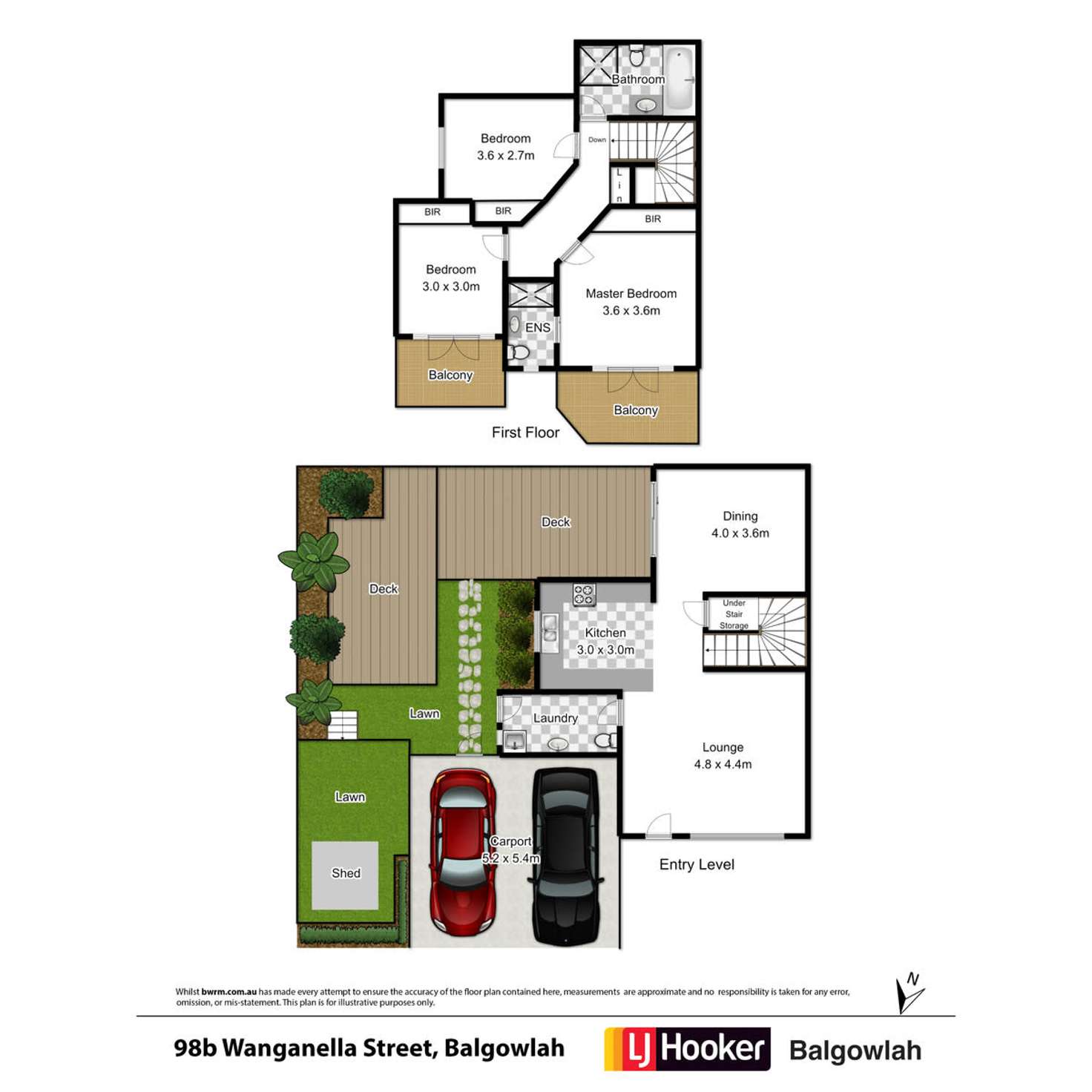 Floorplan of Homely townhouse listing, 98b Wanganella Street, Balgowlah NSW 2093