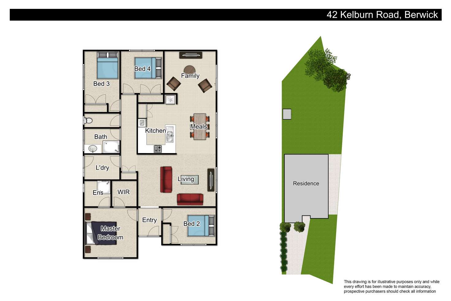 Floorplan of Homely house listing, 42 Kelburn Road, Berwick VIC 3806