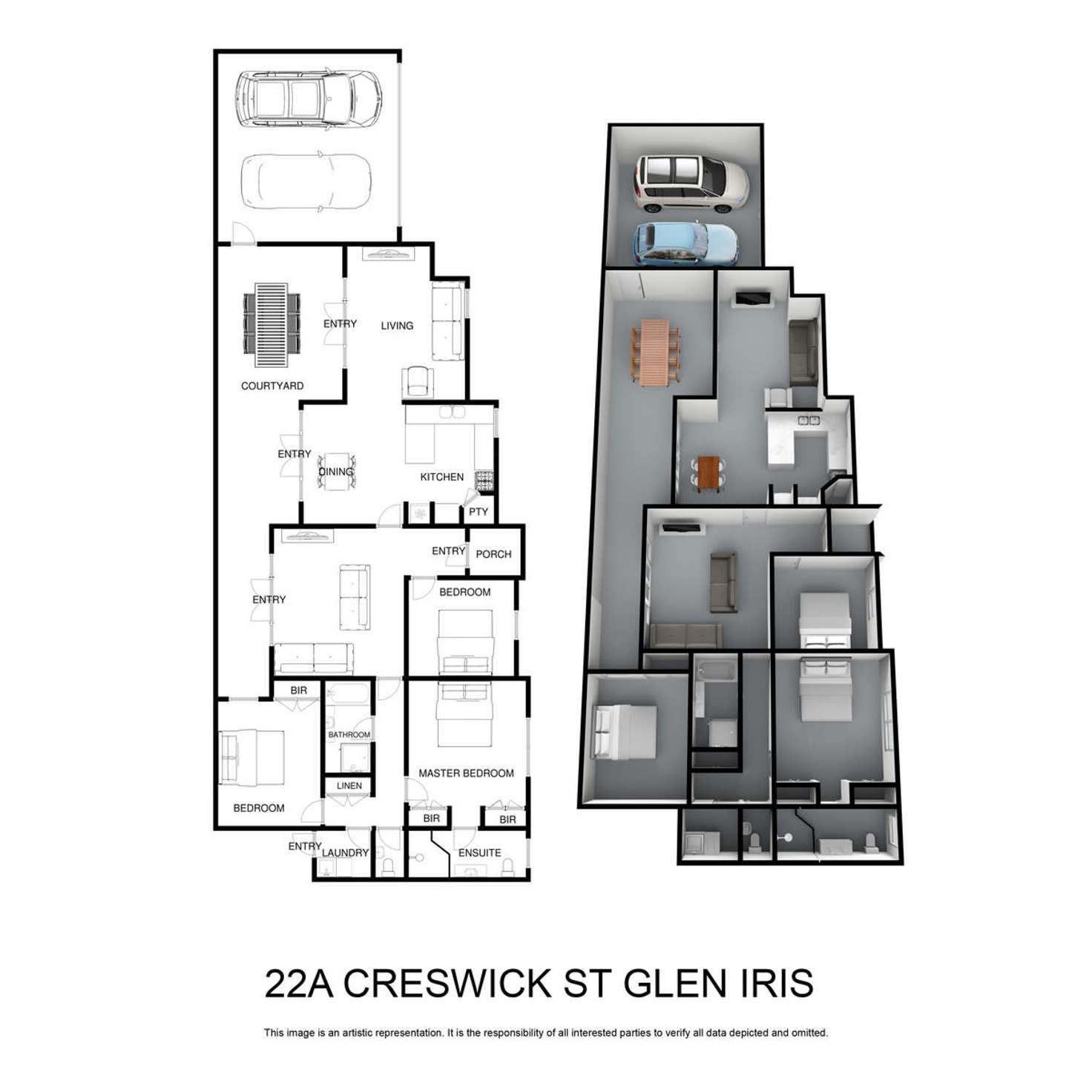 Floorplan of Homely townhouse listing, 22A Creswick Street, Glen Iris VIC 3146