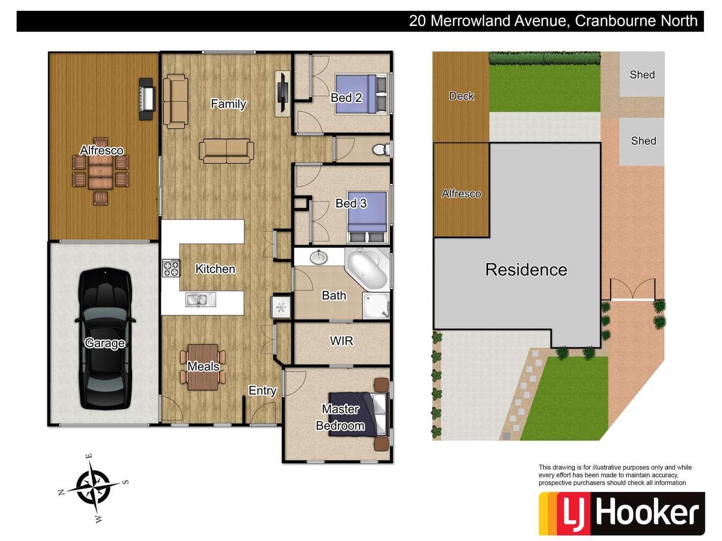 Floorplan of Homely house listing, 20 Merrowland Avenue, Cranbourne North VIC 3977