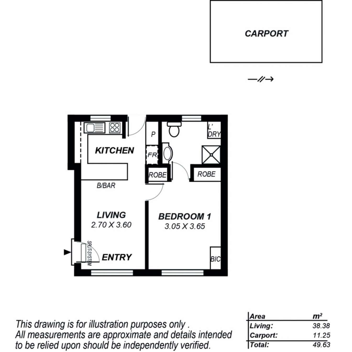 Floorplan of Homely unit listing, 3/15 Botanic Street, Hackney SA 5069