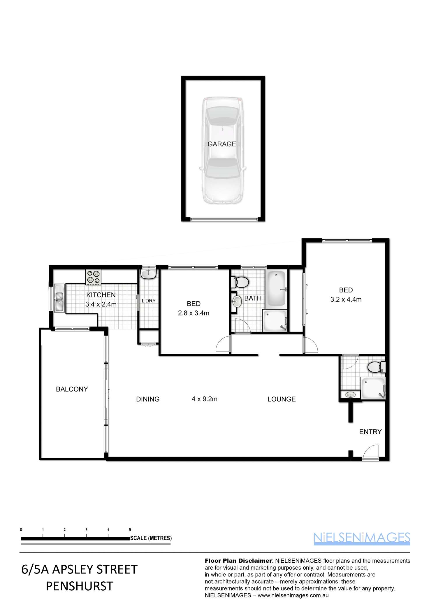 Floorplan of Homely unit listing, 6/5a-7 Apsley Street, Penshurst NSW 2222