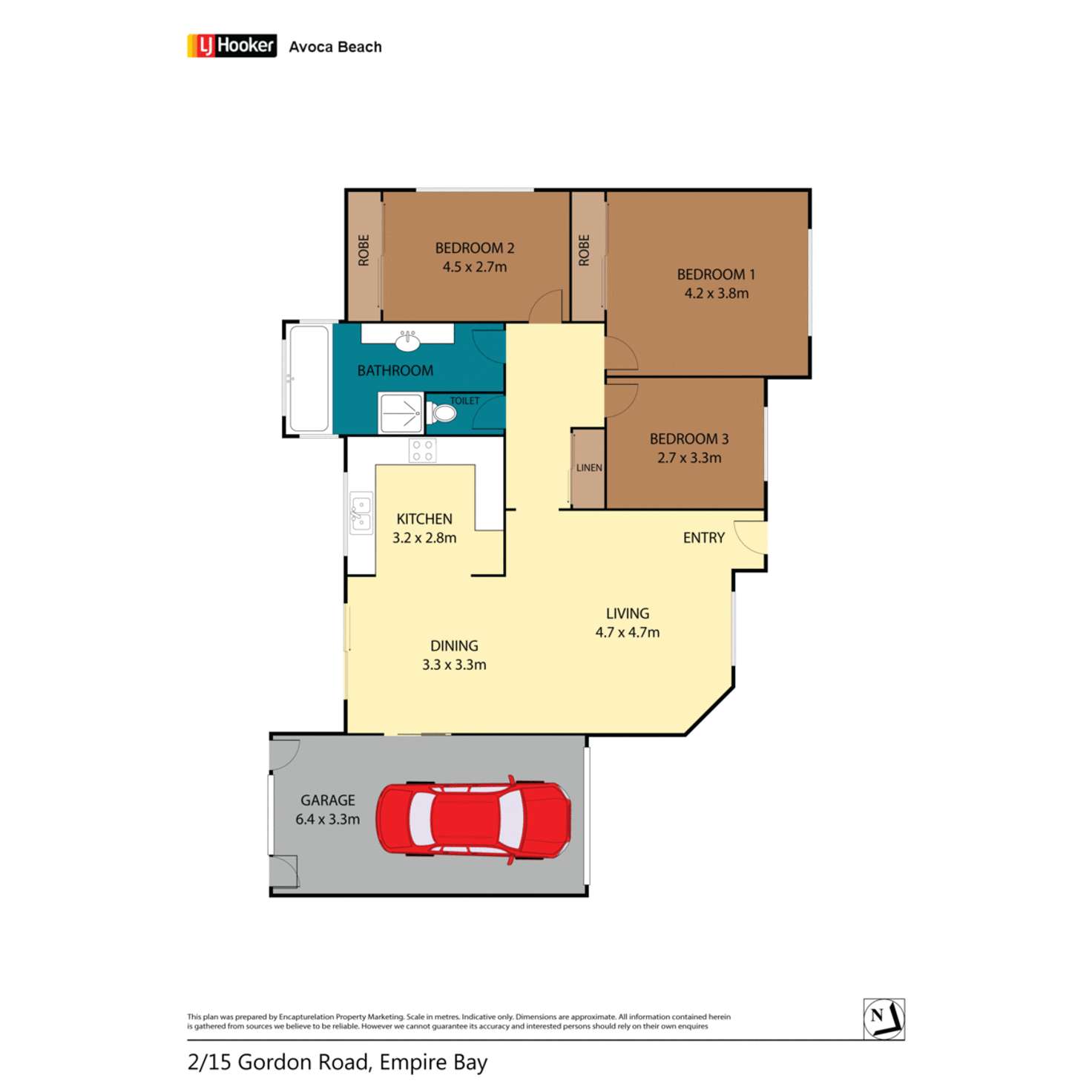 Floorplan of Homely villa listing, 2/15 Gordon Road, Empire Bay NSW 2257