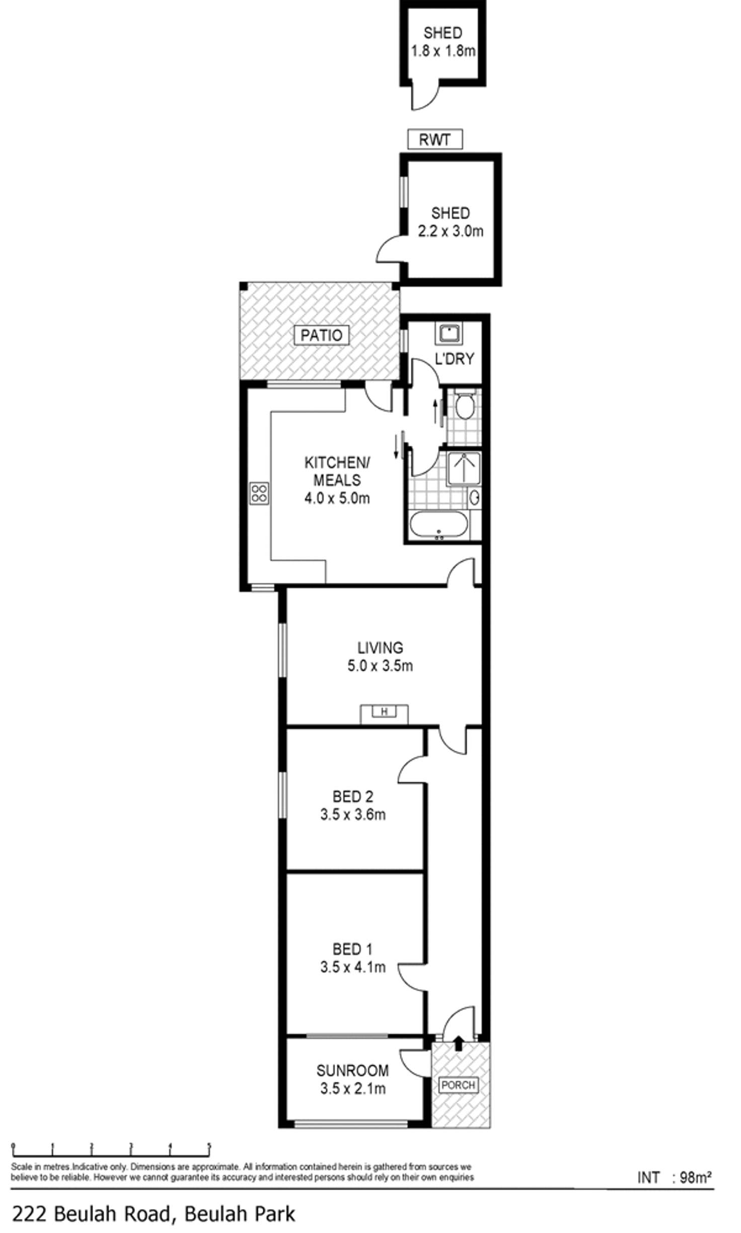 Floorplan of Homely house listing, 222 Beulah Road, Beulah Park SA 5067