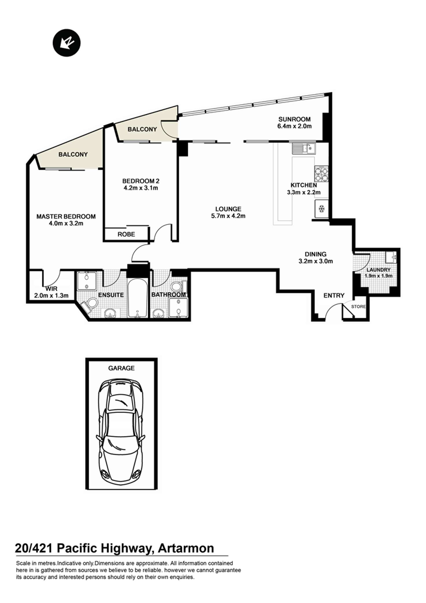 Floorplan of Homely apartment listing, 20/421 Pacific Highway, Artarmon NSW 2064