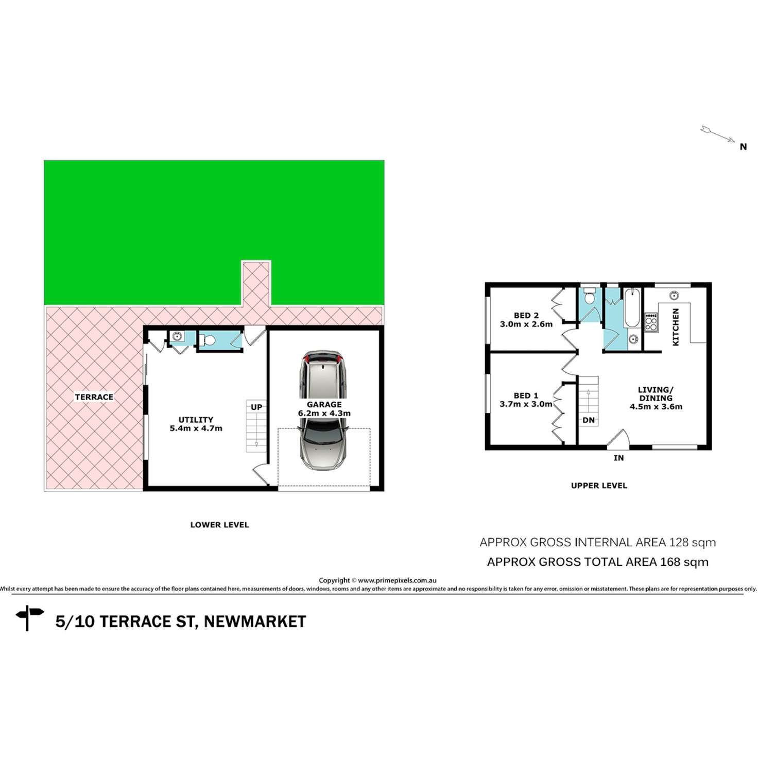 Floorplan of Homely townhouse listing, 5/10 Terrace Street, Newmarket QLD 4051