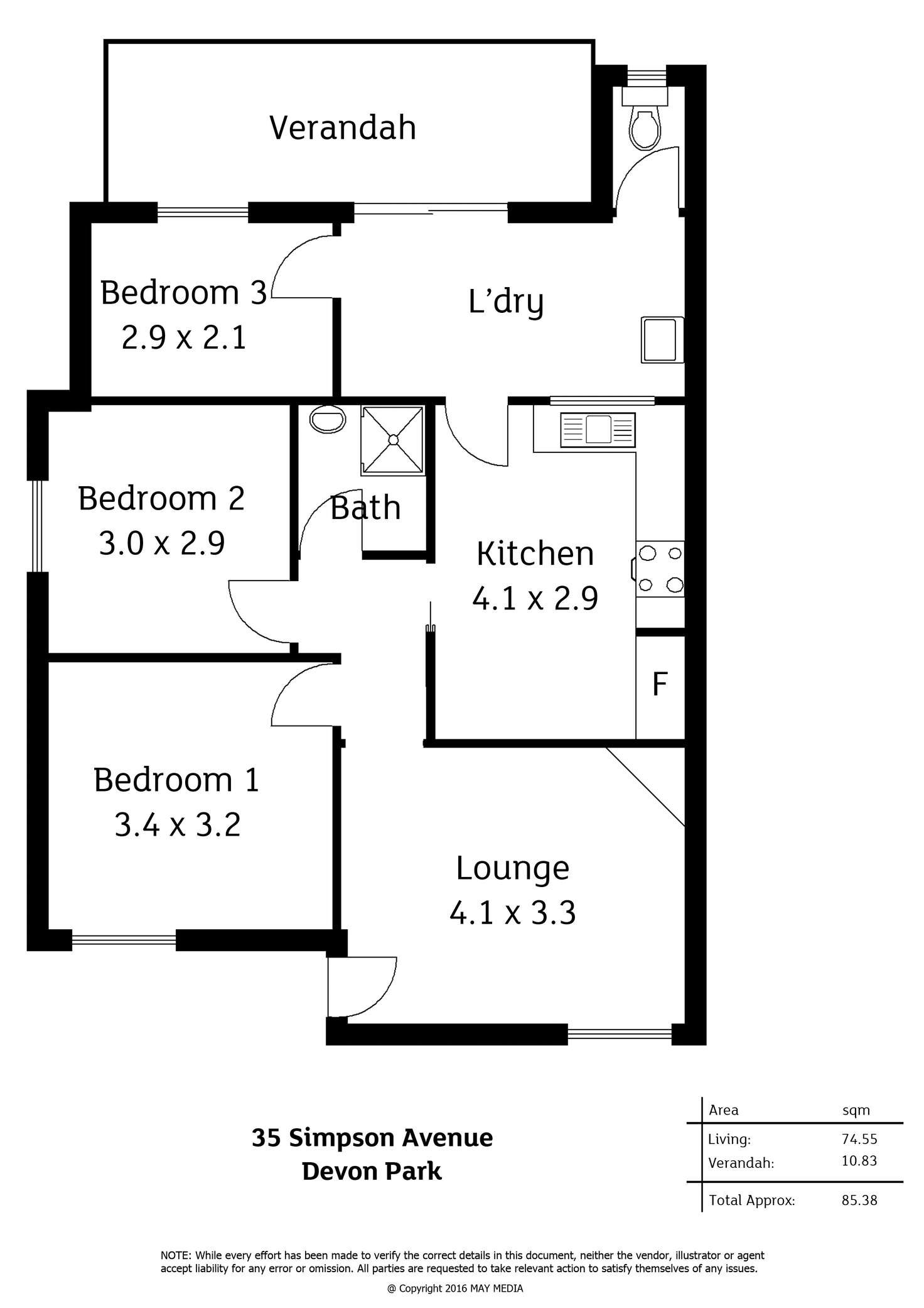 Floorplan of Homely house listing, 35 Simpson Avenue, Devon Park SA 5008
