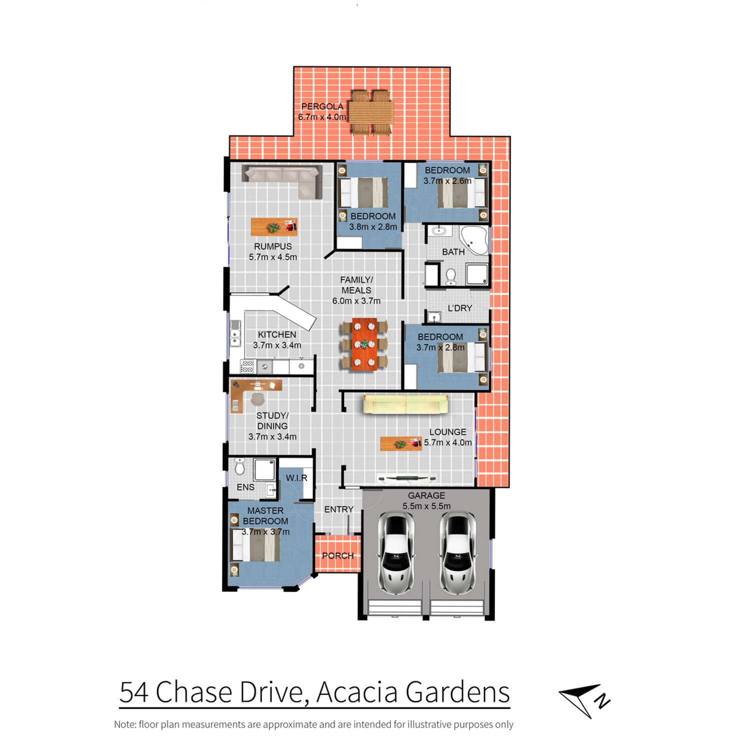 Floorplan of Homely house listing, 54 Chase Drive, Acacia Gardens NSW 2763