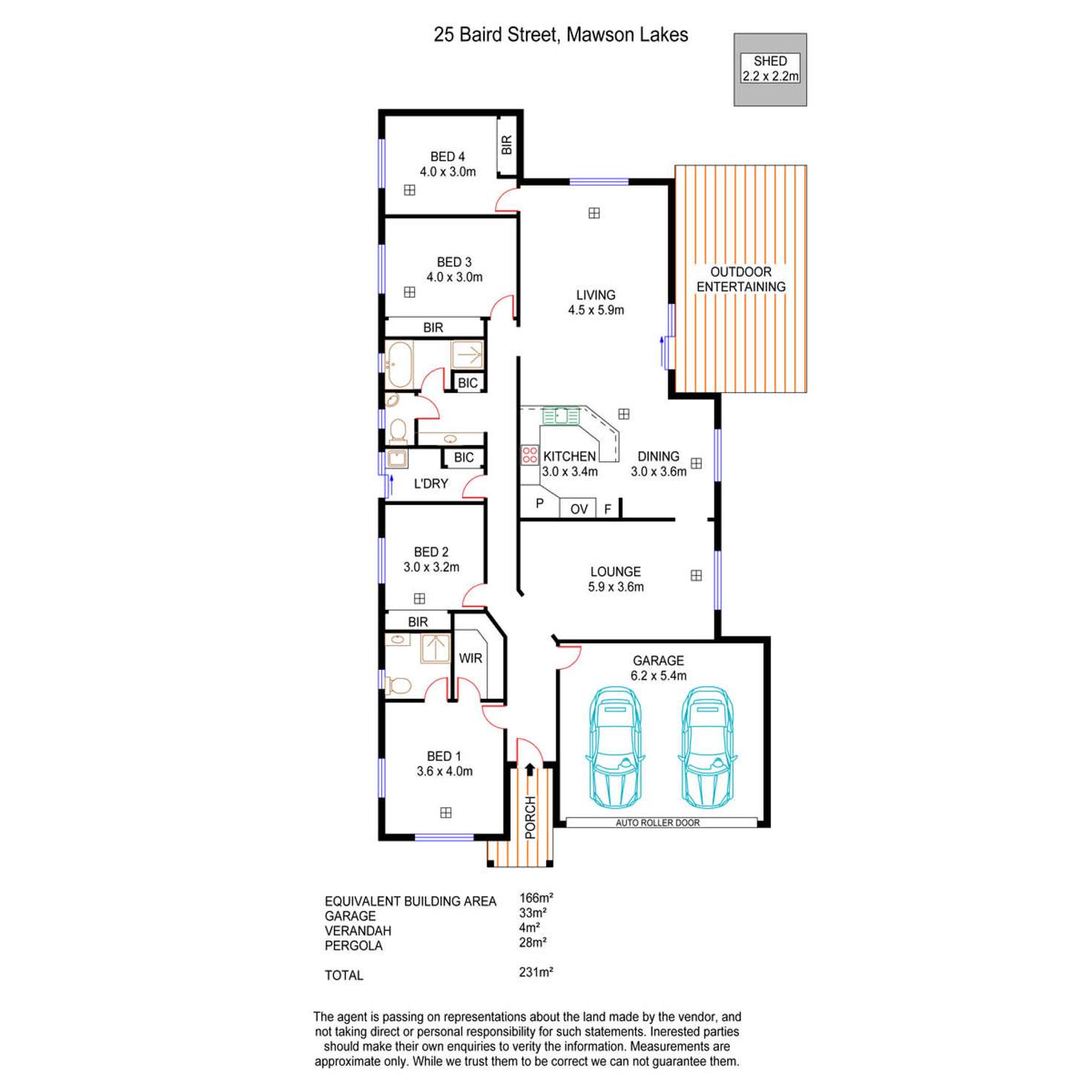 Floorplan of Homely house listing, 25 Baird Street, Mawson Lakes SA 5095