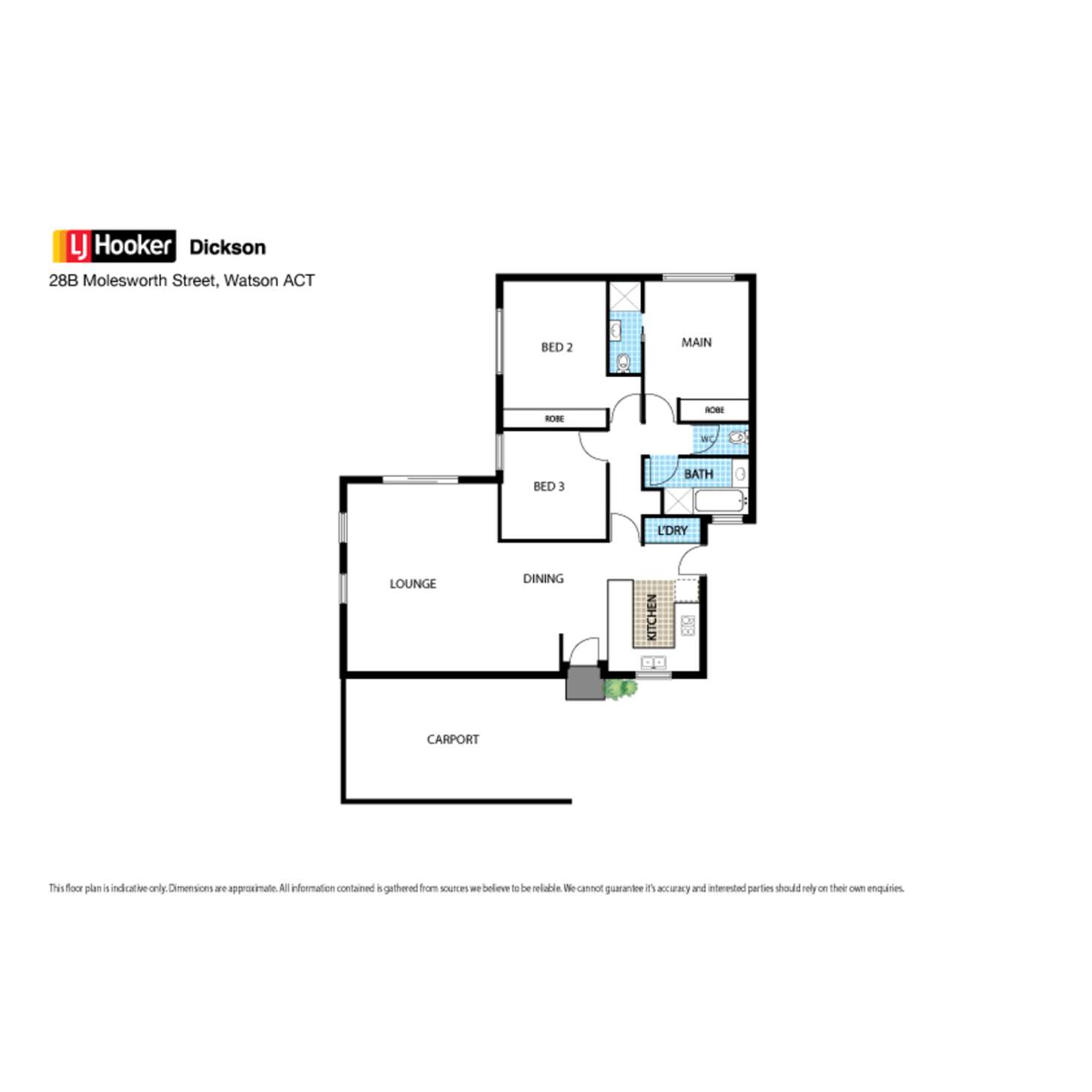 Floorplan of Homely townhouse listing, 28 B Molesworth Street, Watson ACT 2602