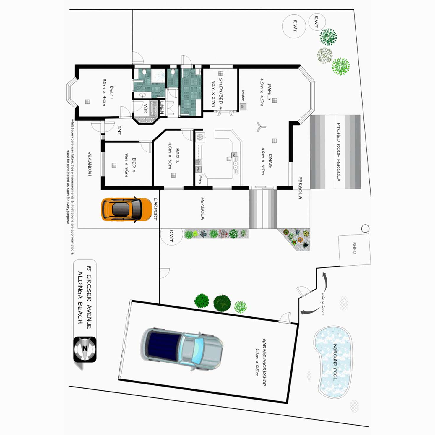 Floorplan of Homely house listing, 15 Croser Avenue, Aldinga Beach SA 5173