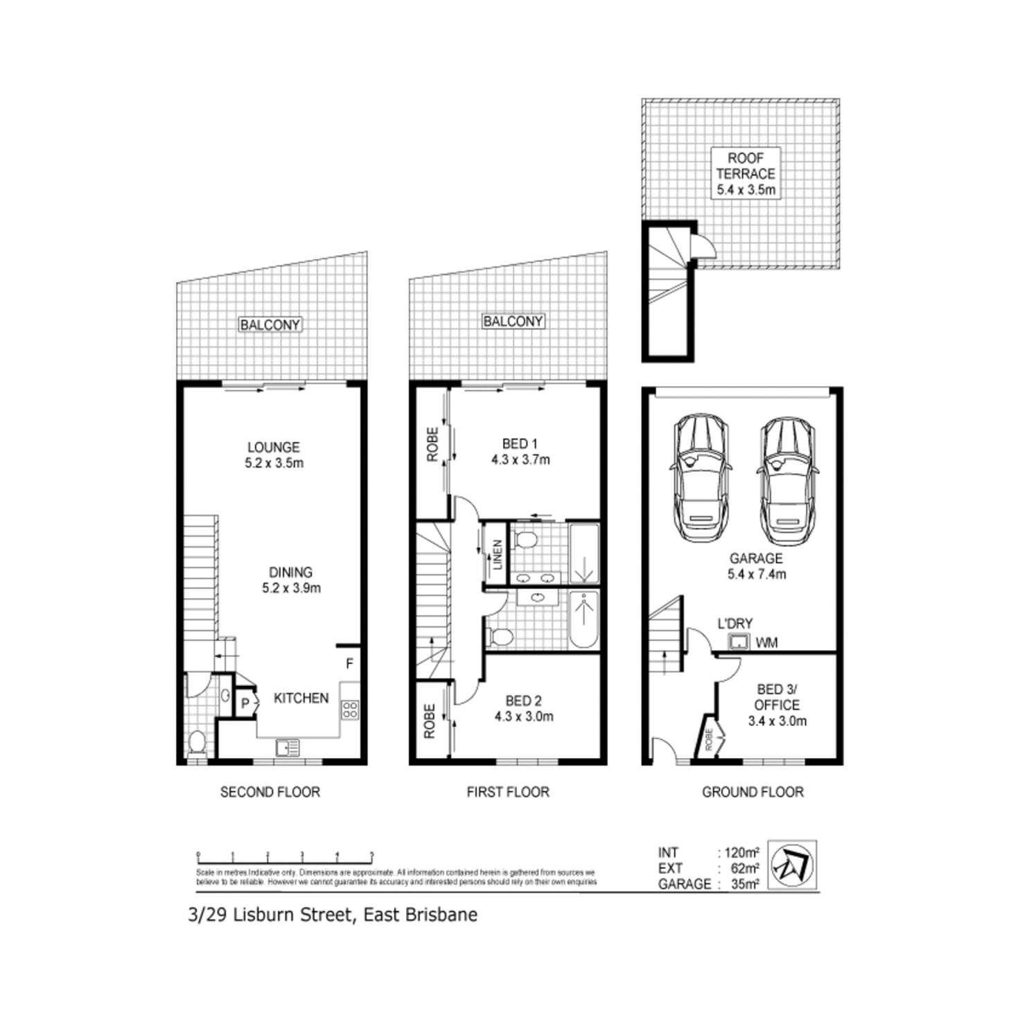 Floorplan of Homely townhouse listing, 3/29 Lisburn Street, East Brisbane QLD 4169