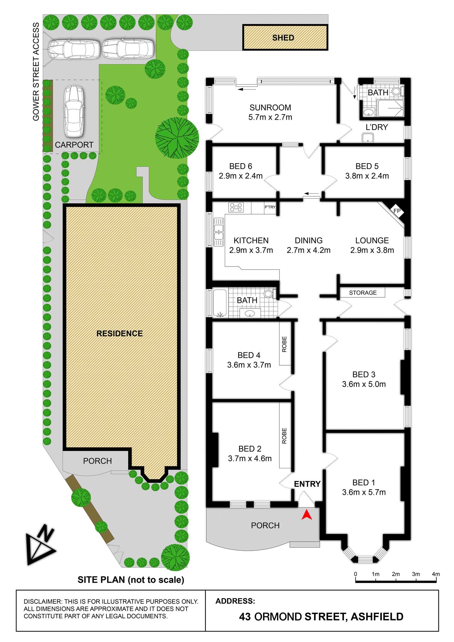 Floorplan of Homely house listing, 43 Ormond Street, Ashfield NSW 2131