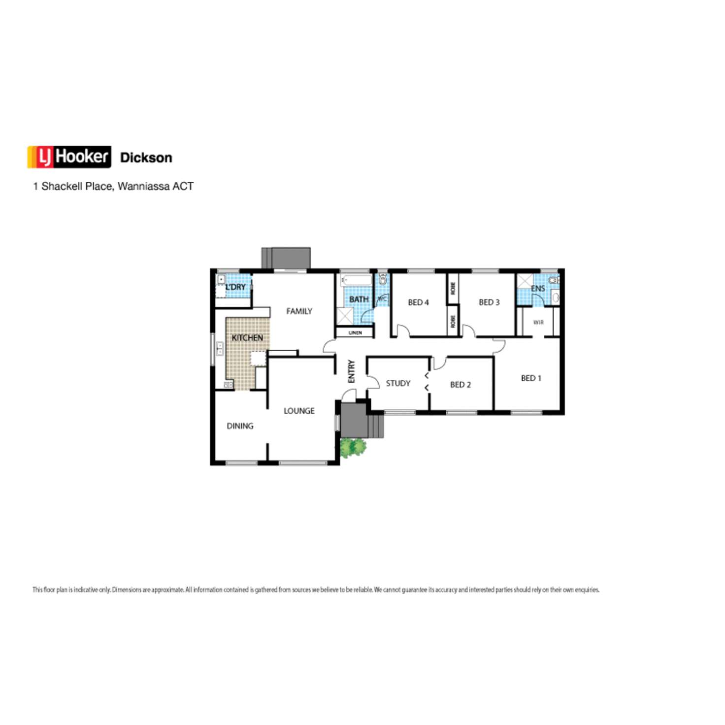 Floorplan of Homely house listing, 1 Shackell Place, Wanniassa ACT 2903
