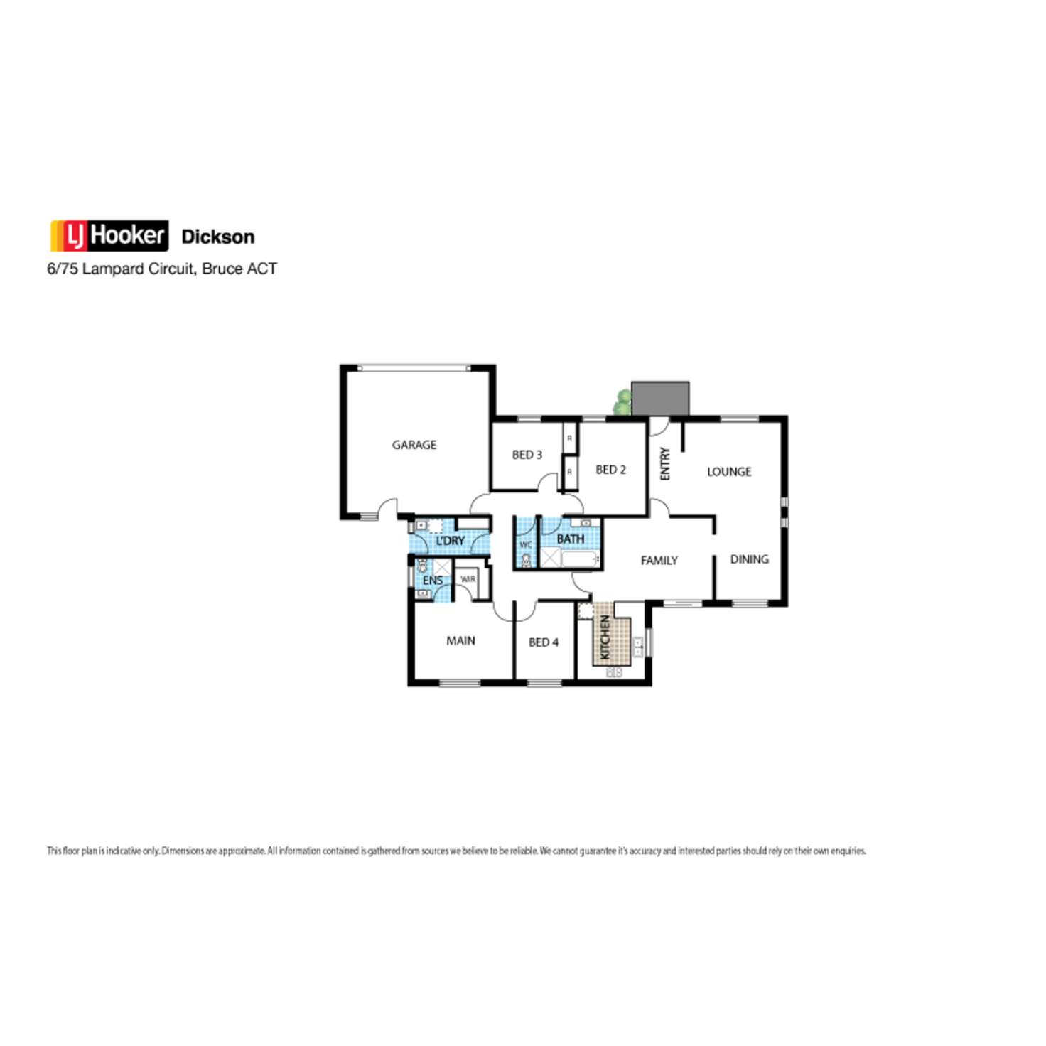 Floorplan of Homely terrace listing, 6/75 Lampard Circuit, Bruce ACT 2617
