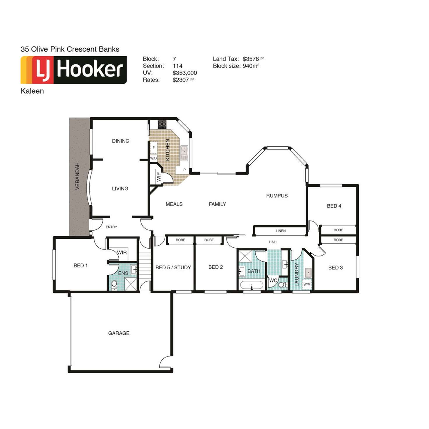 Floorplan of Homely house listing, 35 Olive Pink Crescent, Banks ACT 2906