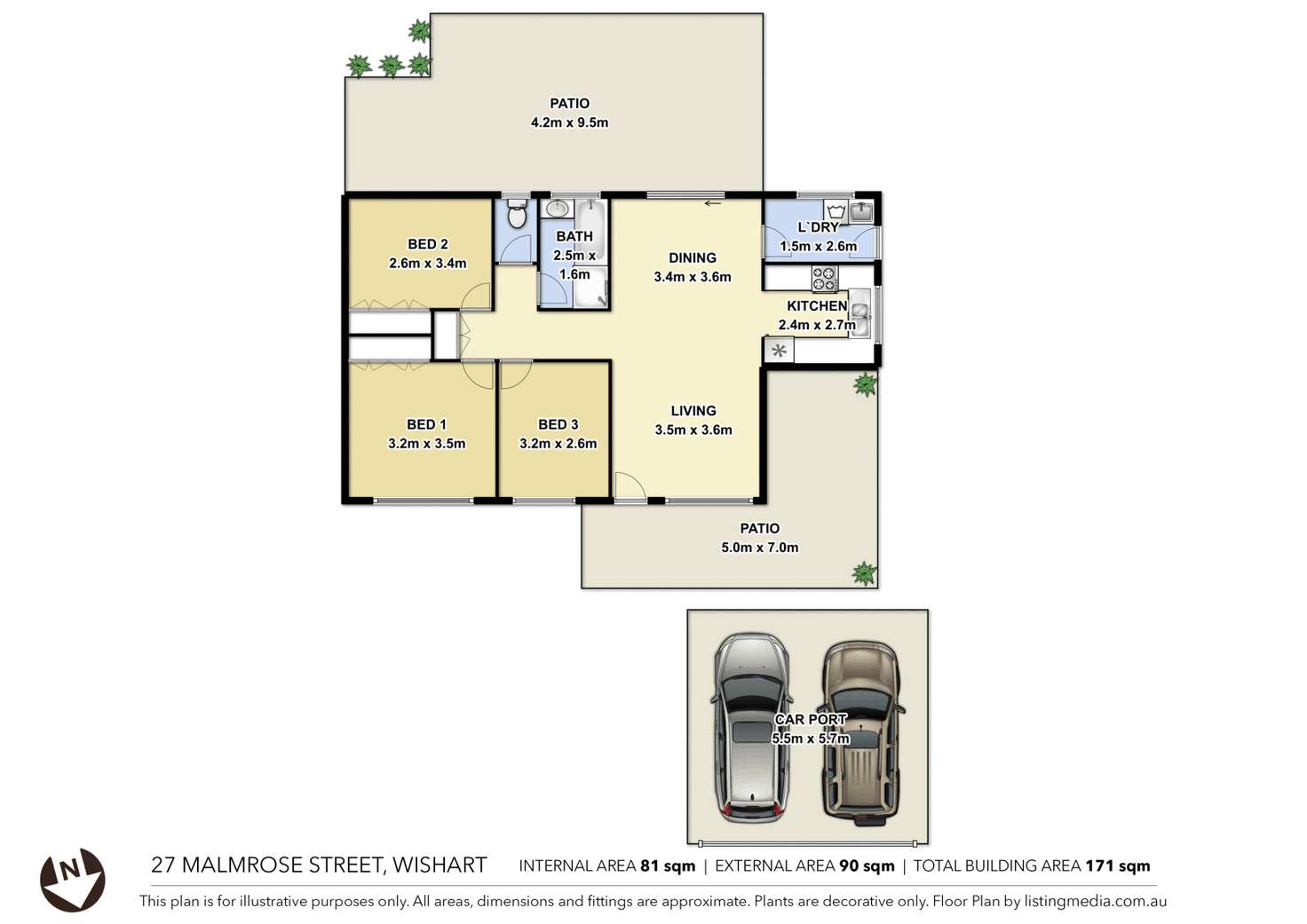 Floorplan of Homely house listing, 27 Malmrose Street, Wishart QLD 4122