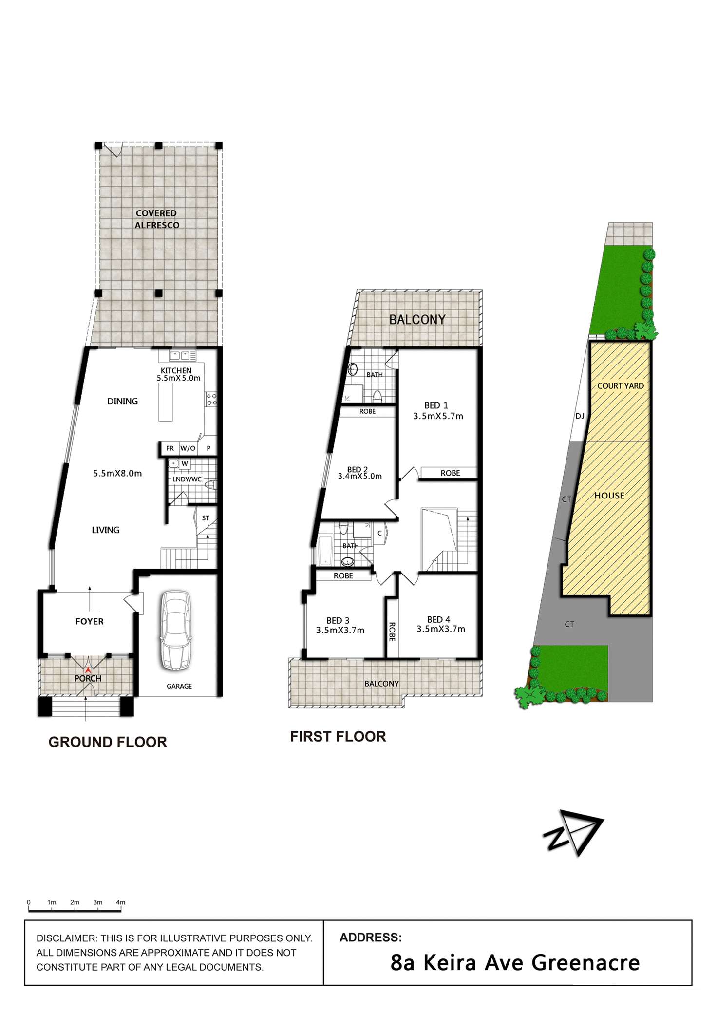 Floorplan of Homely semiDetached listing, 8A Keira Avenue, Greenacre NSW 2190