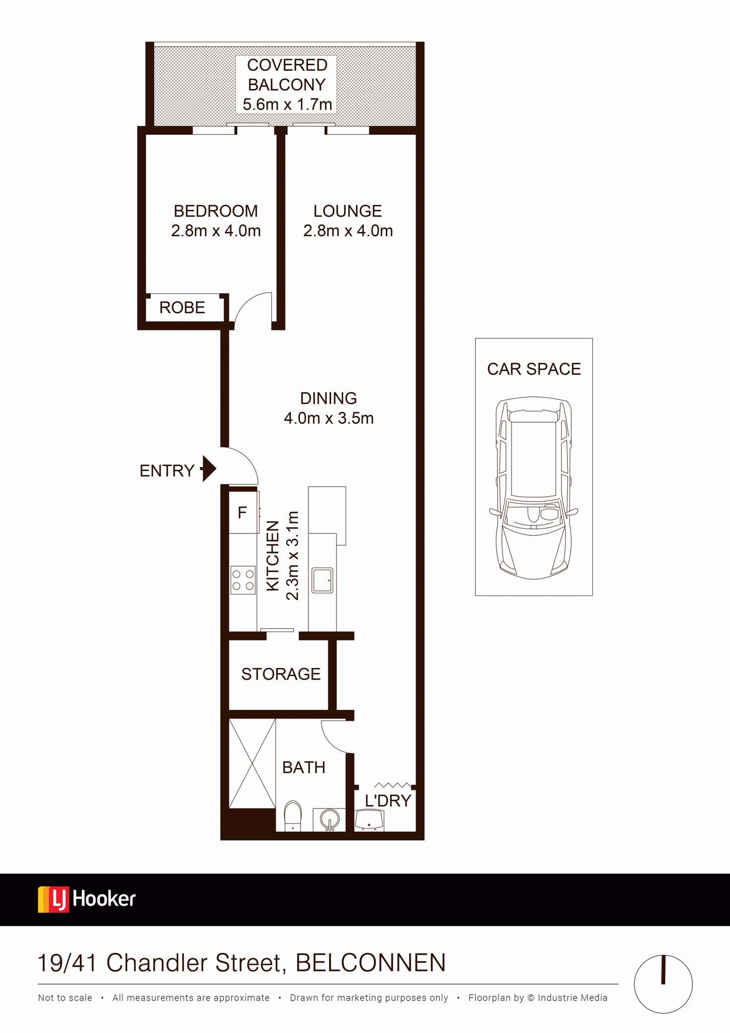 Floorplan of Homely apartment listing, 19/41 Chandler Street, Belconnen ACT 2617