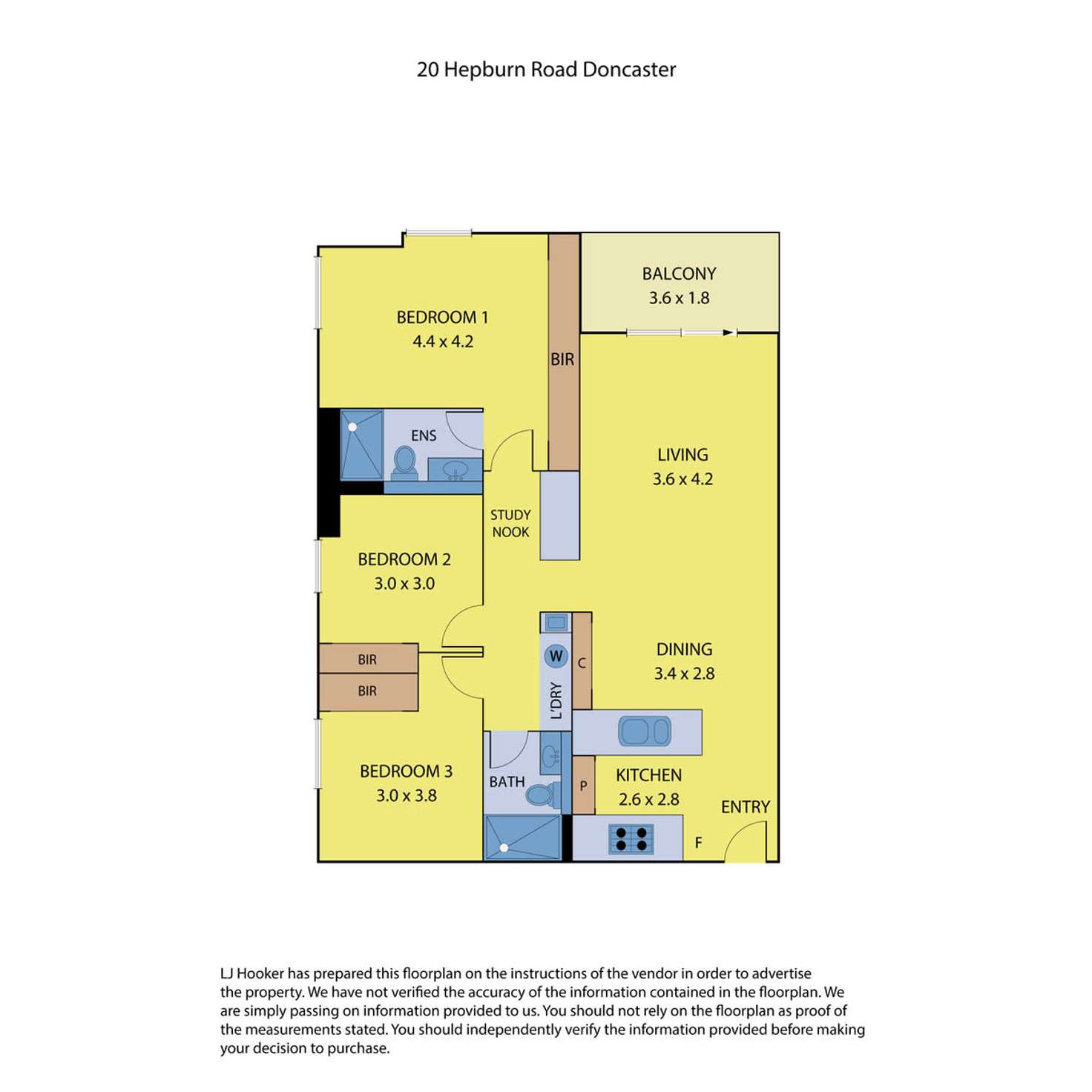 Floorplan of Homely apartment listing, 212/20-24 Hepburn Road, Doncaster VIC 3108