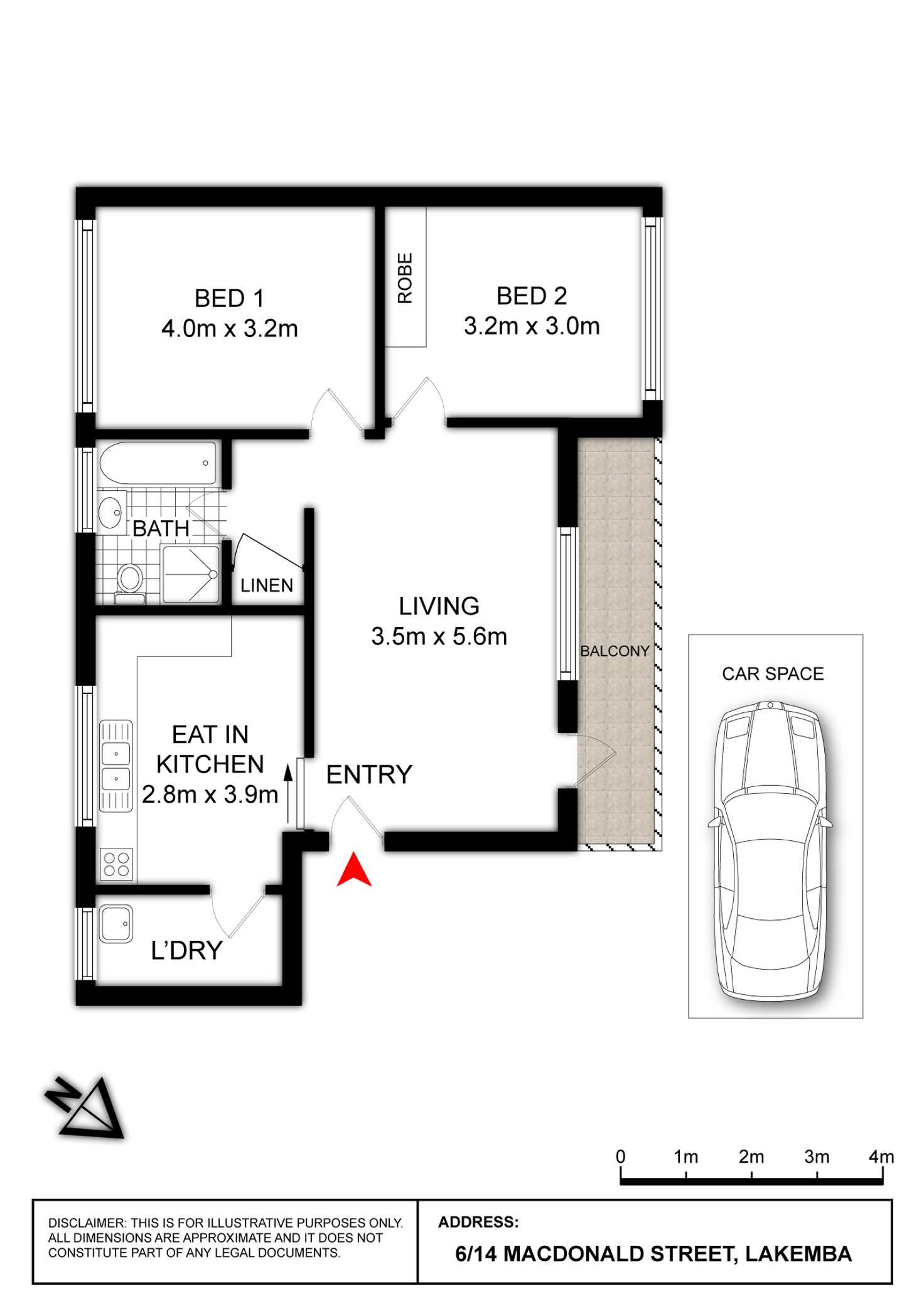 Floorplan of Homely apartment listing, 6/14 MacDonald Street, Lakemba NSW 2195